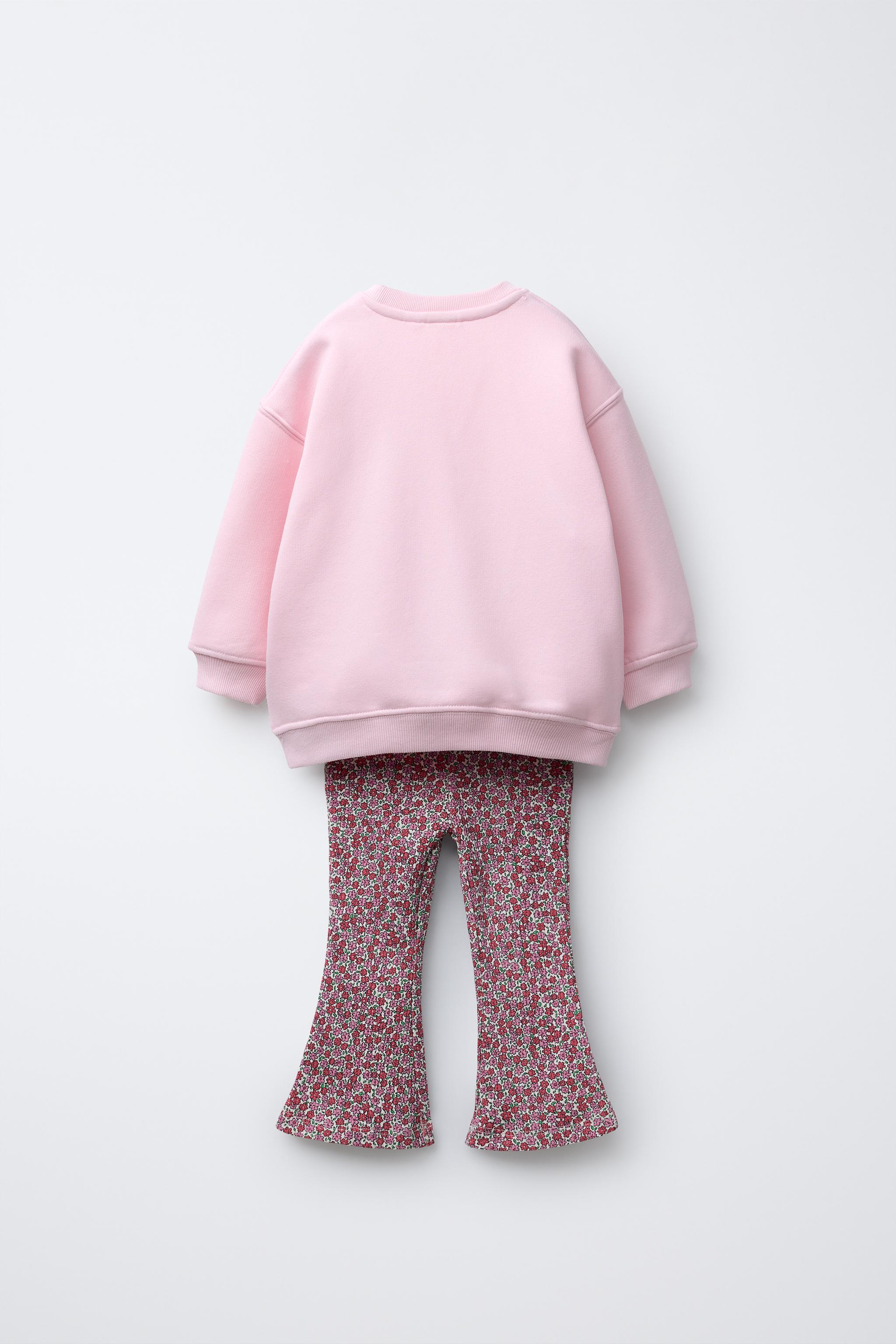 PRINTED SWEATSHIRT AND FLARE LEGGING SET