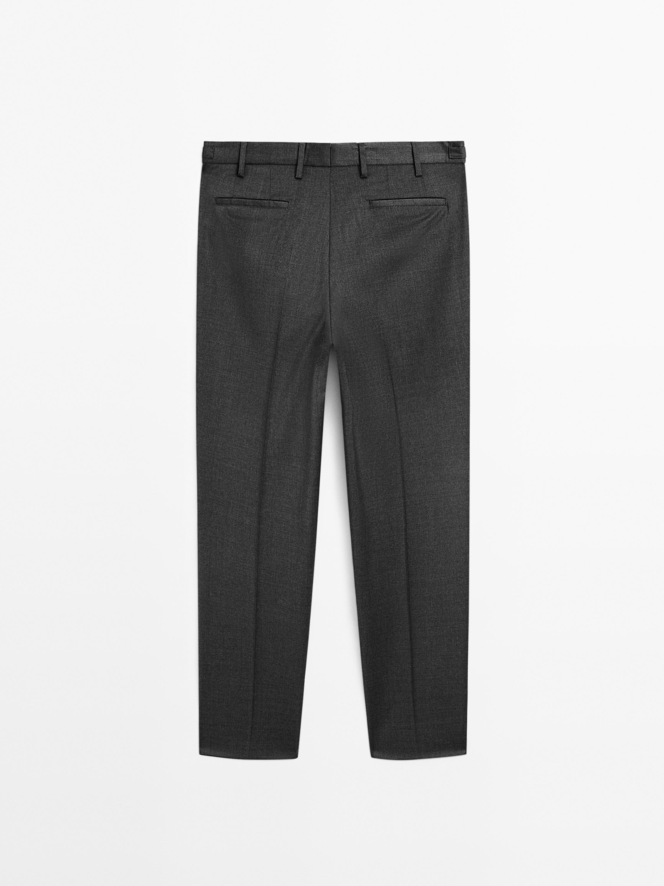 Wool blend smart trousers