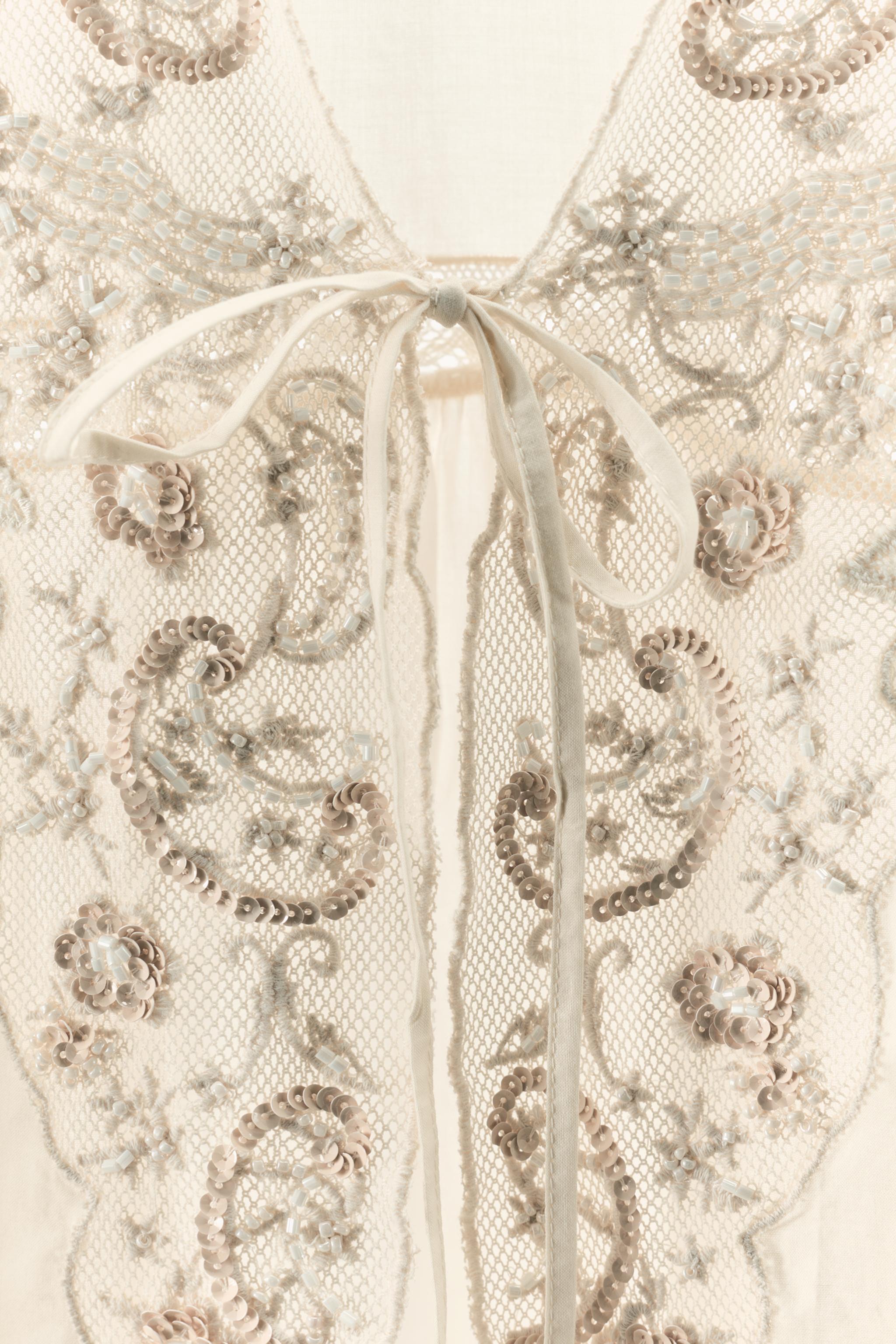 LIMITED EDITION EMBROIDERED BEADED TOP