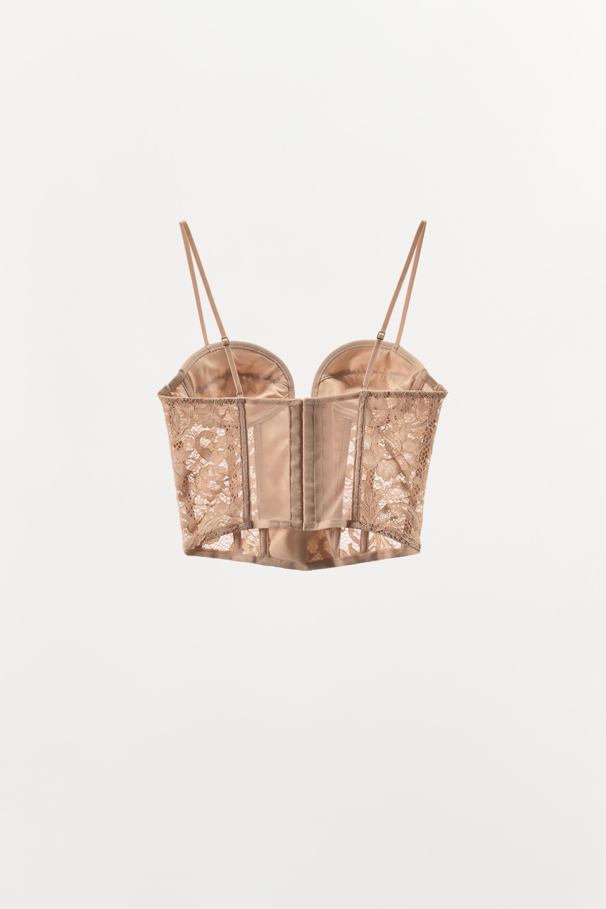 LACE NECKLINE CORSET