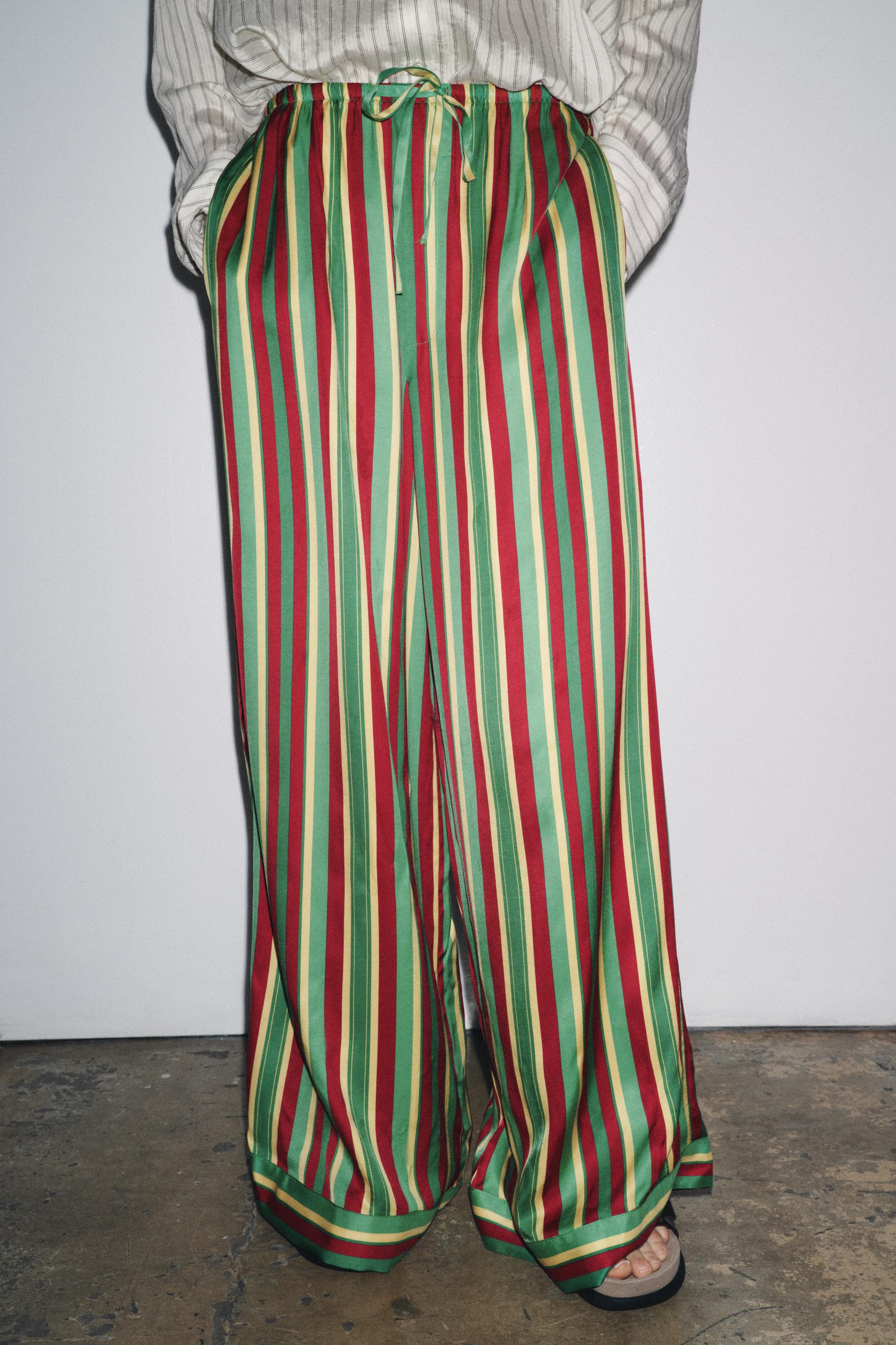 STRIPED PAJAMA PANTS ZW COLLECTION