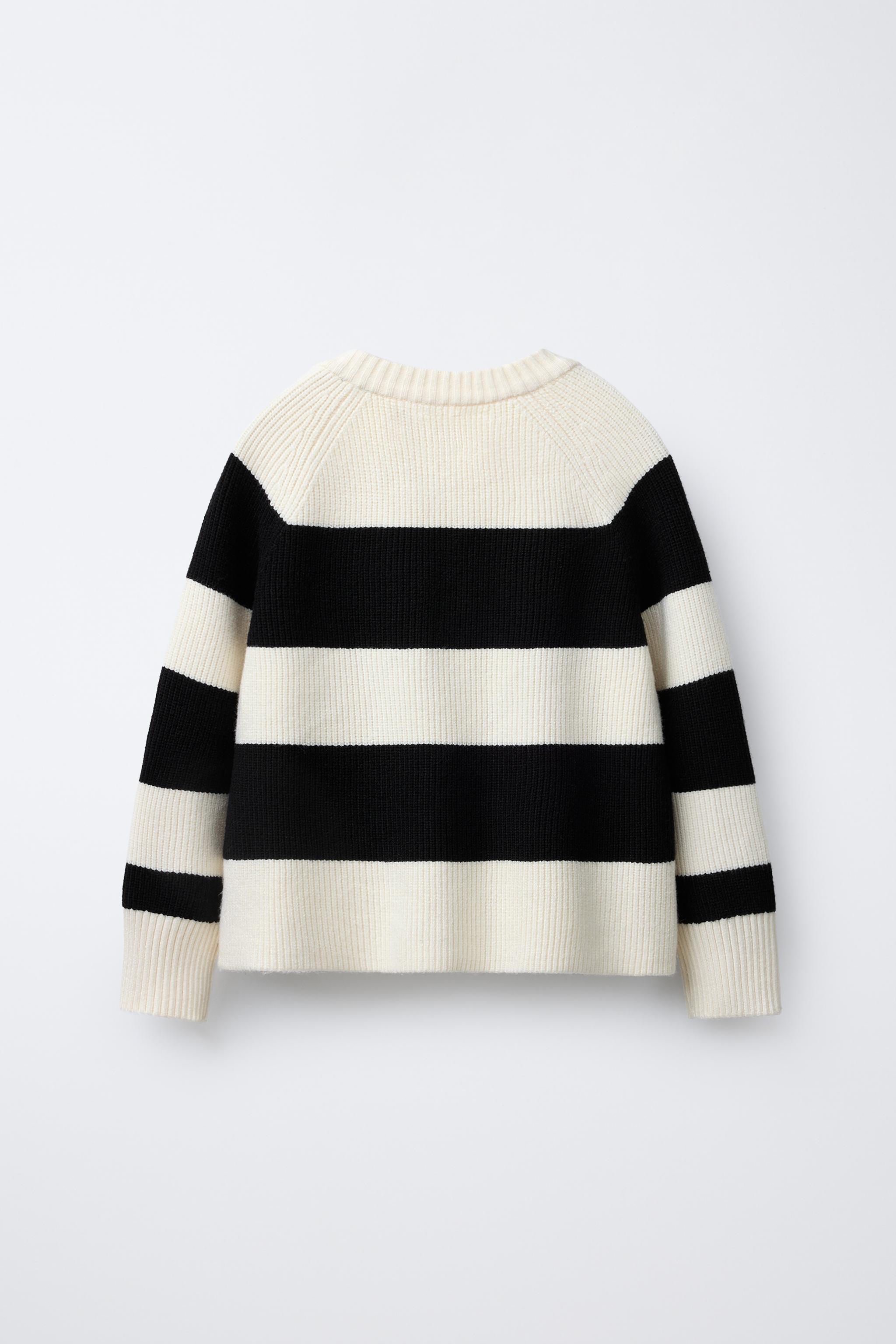 STRIPED KNIT CARDIGAN
