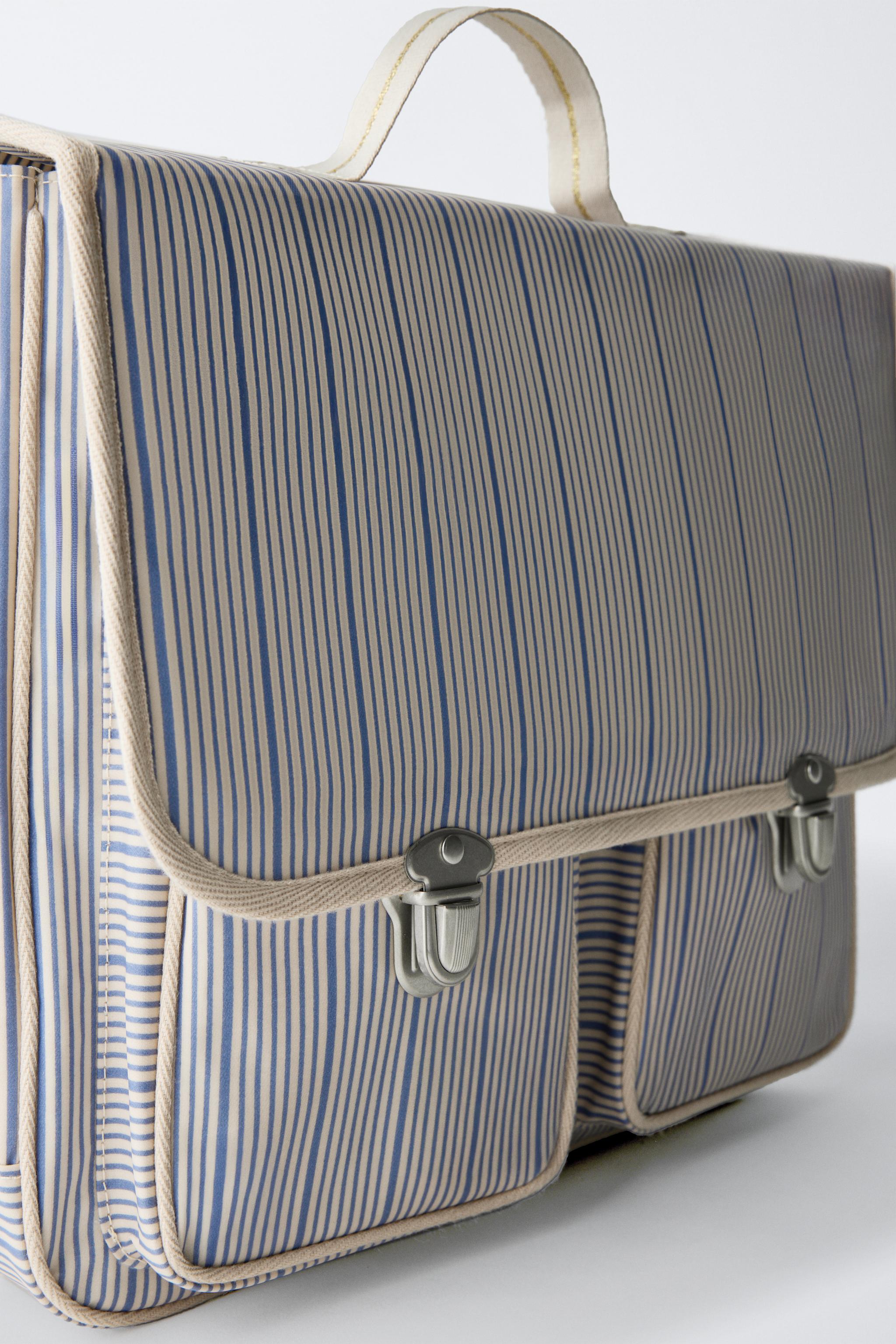 STRIPED SCHOOL SATCHEL
