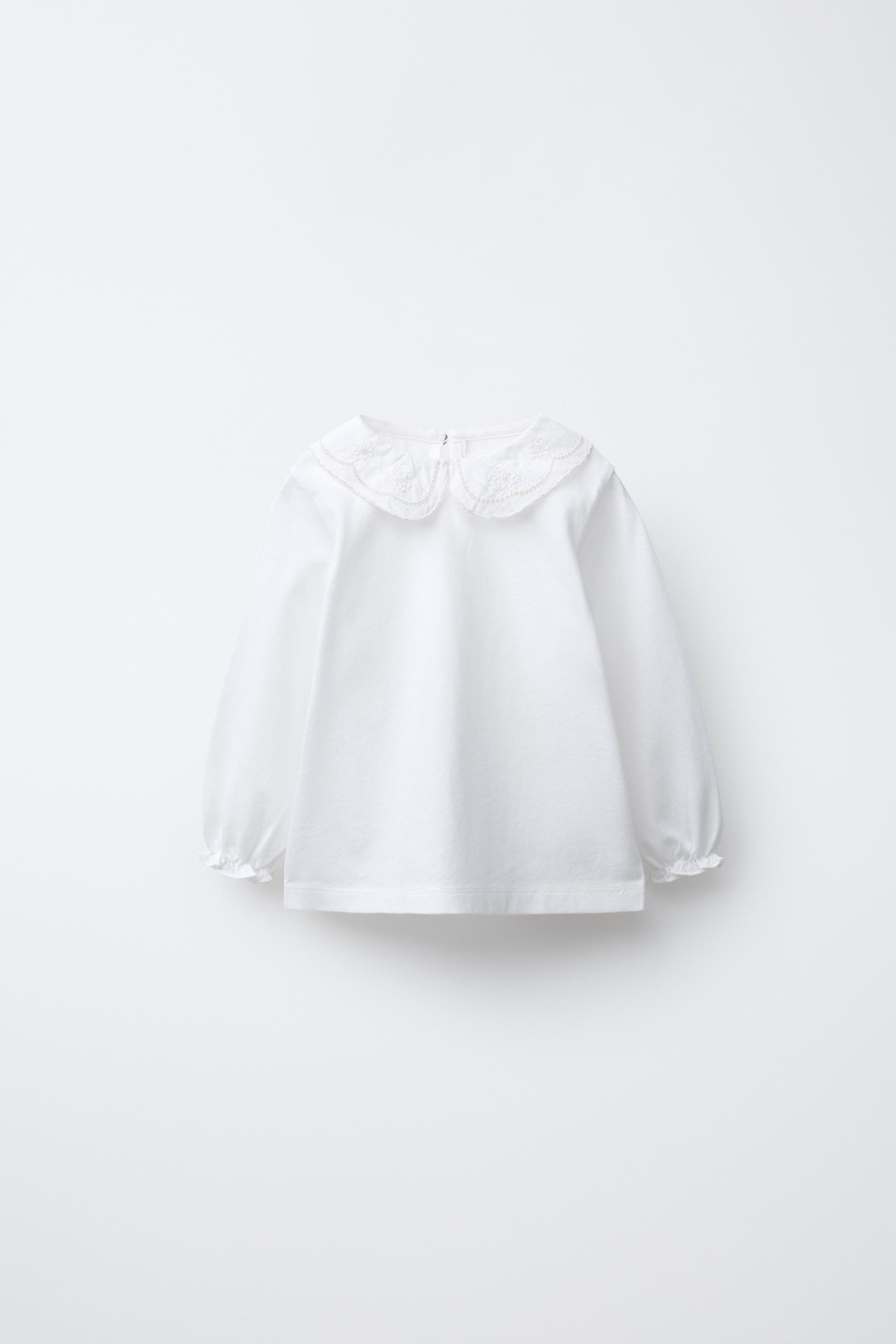 EMBROIDERED COLLAR T-SHIRT