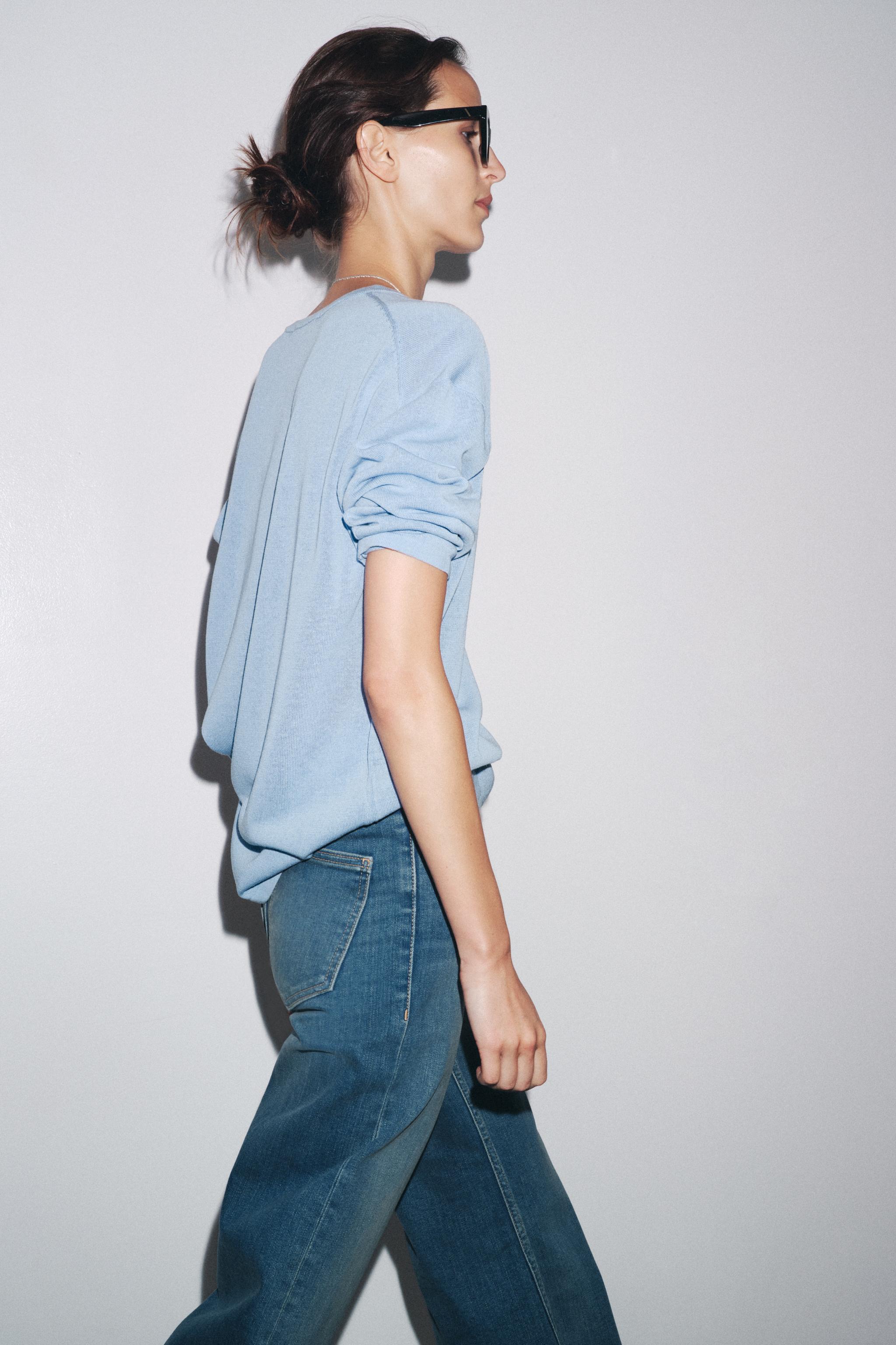 OVERSIZED BASIC KNIT SWEATER