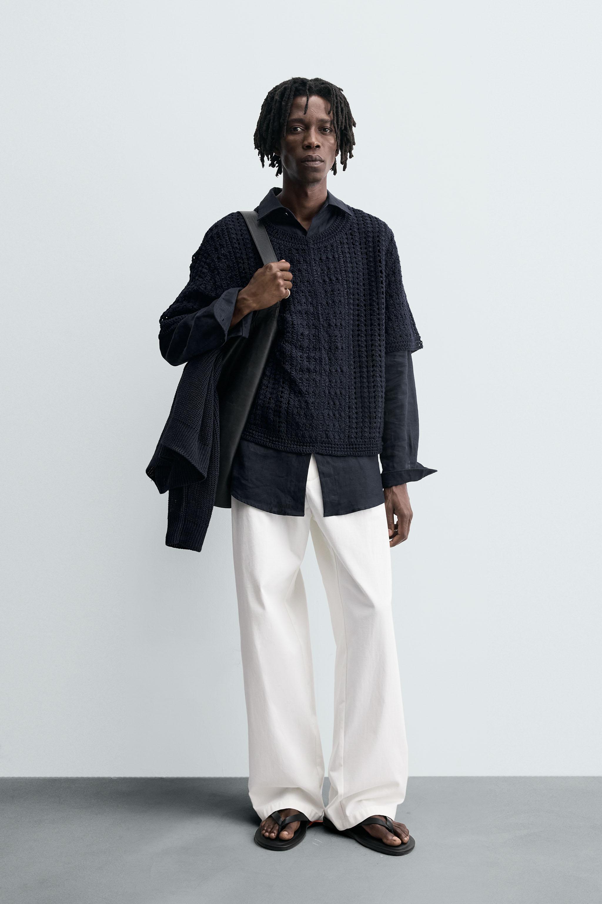 CROCHET TEXTURED T-SHIRT