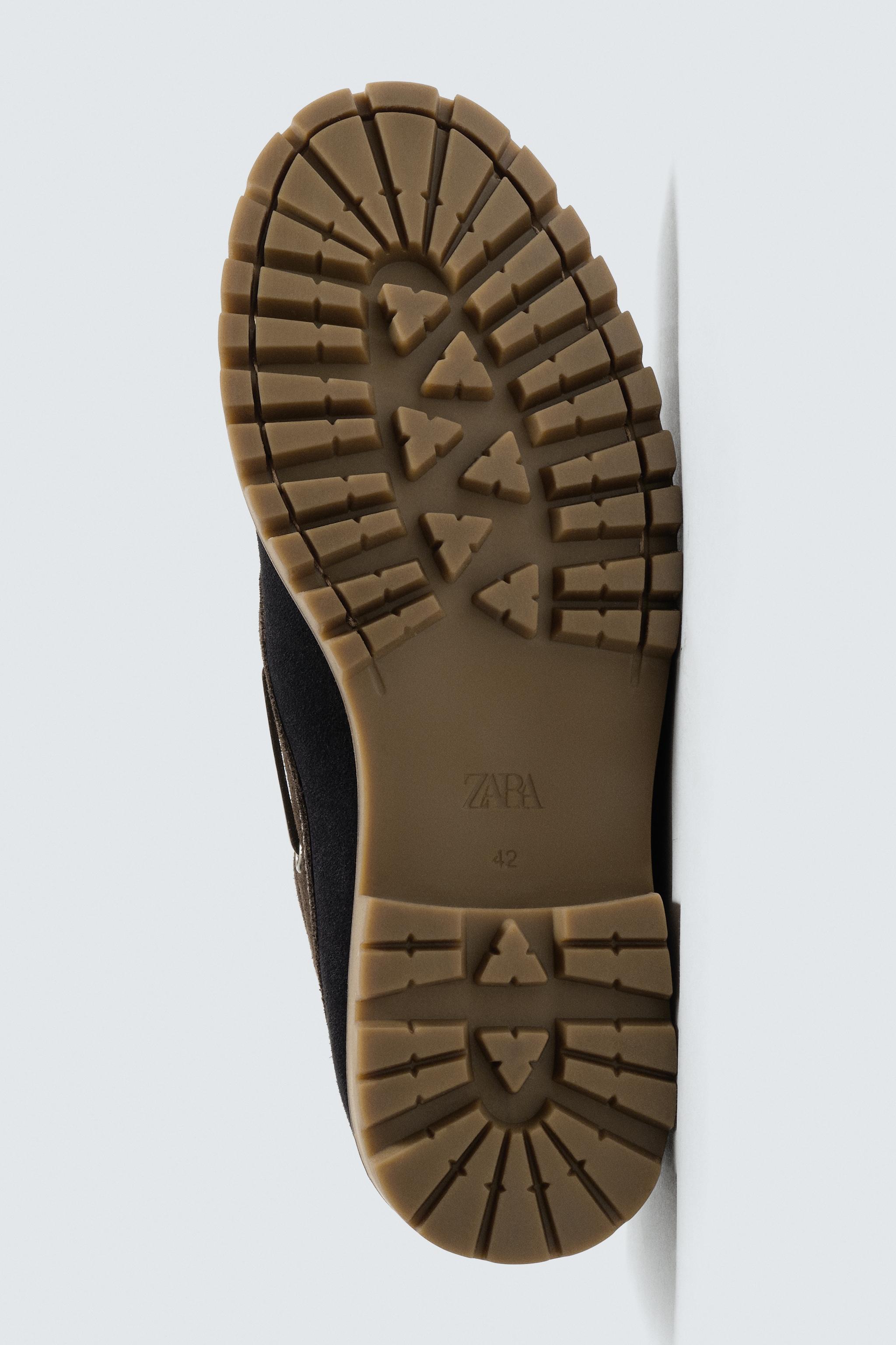 CONTRASTING LEATHER DECK SHOES