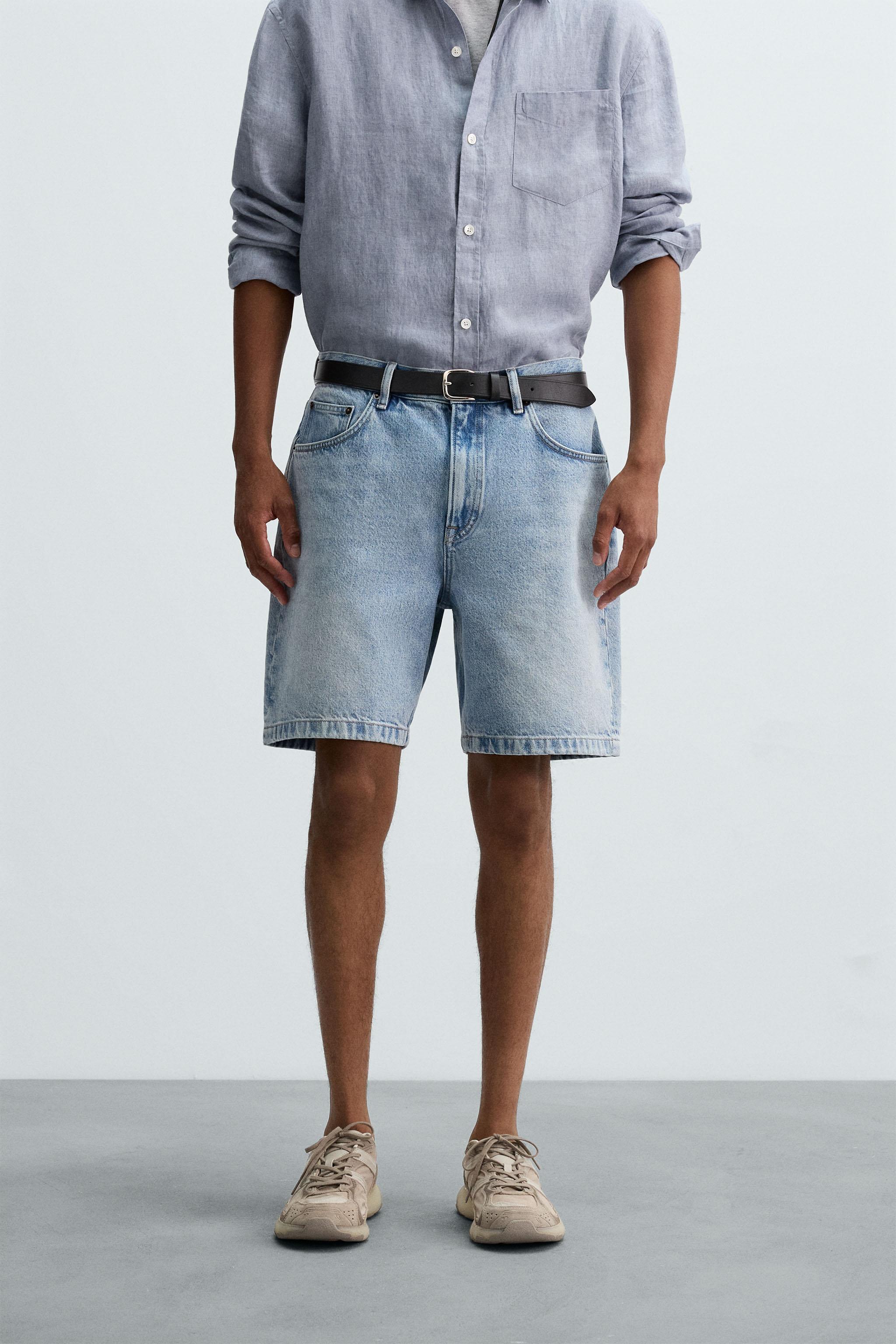 REGULAR FIT DENIM SHORTS