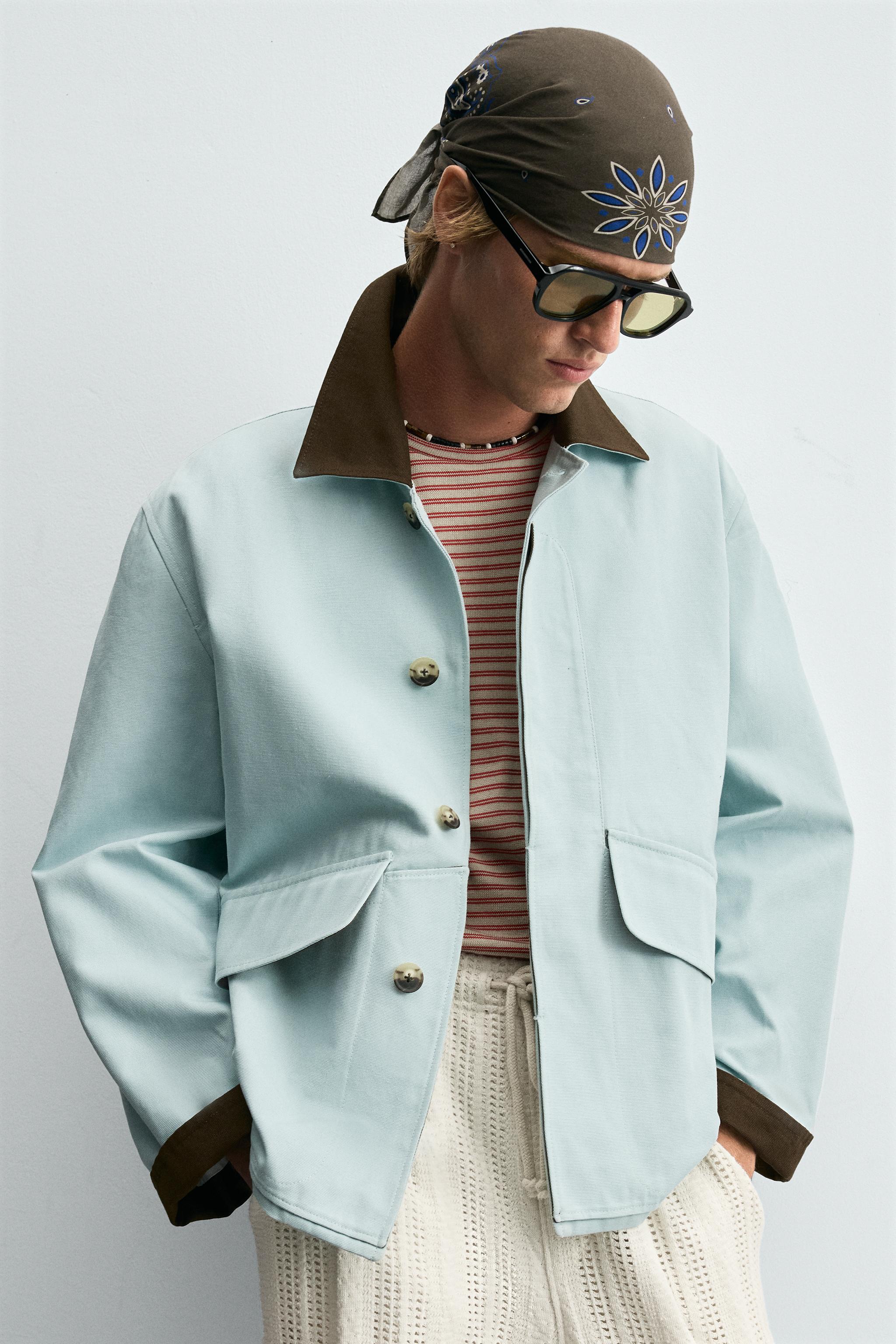 CONTRAST COLLAR JACKET