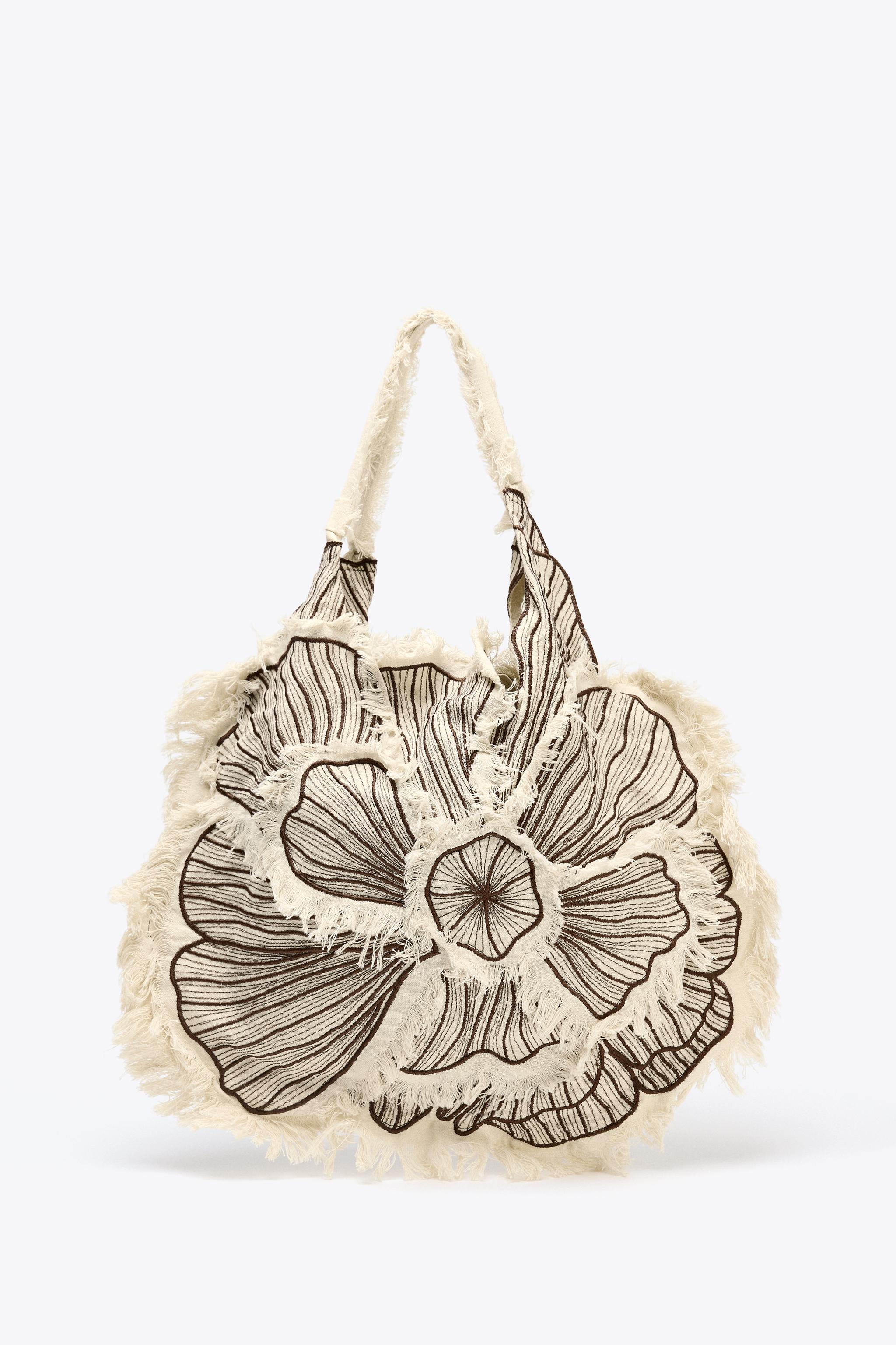 FLORAL EMBROIDERY MAXI SHOPPER