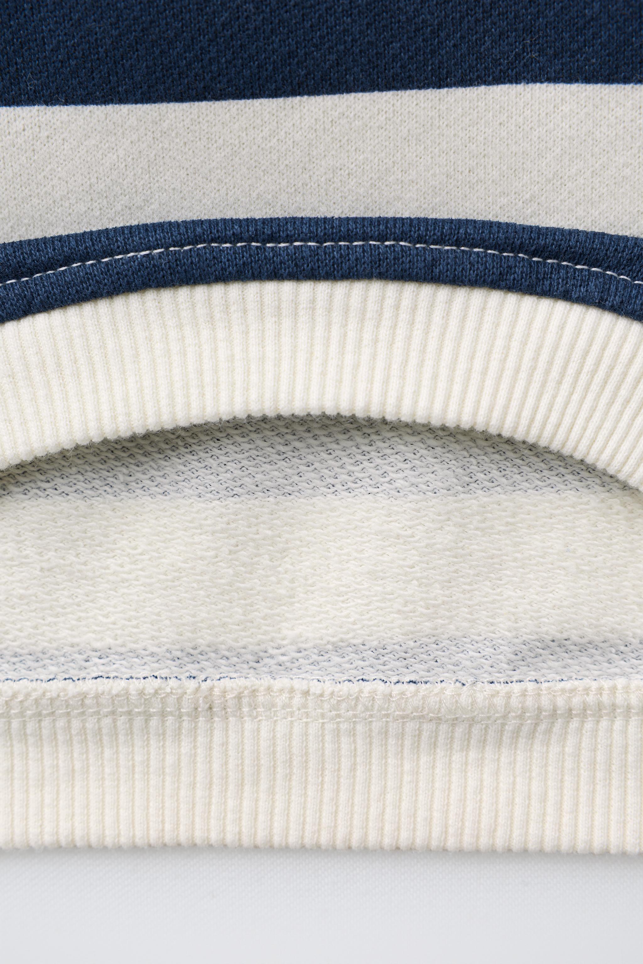 STRIPED SWEATSHIRT WITH LION PATCH