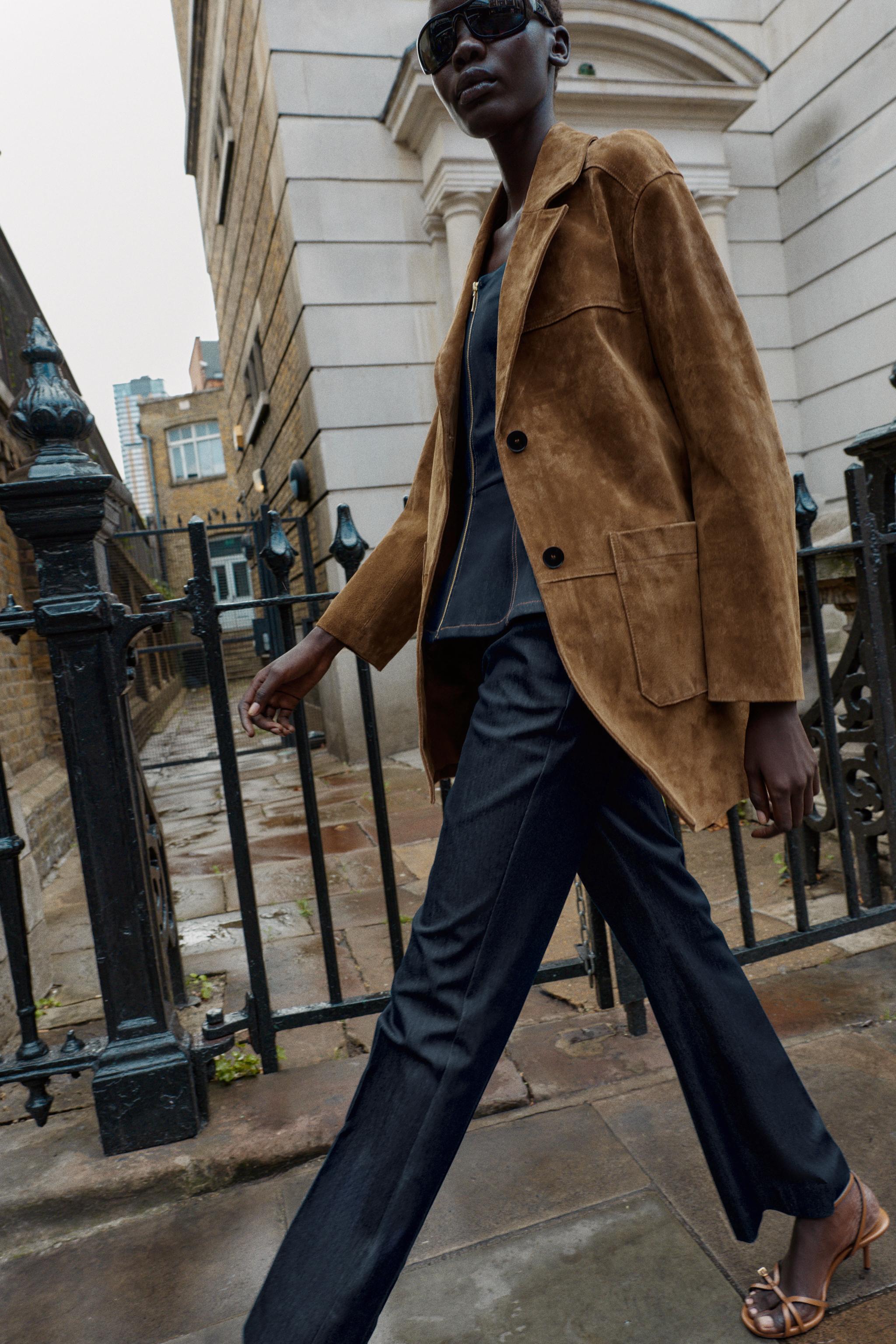 100% LEATHER LONG JACKET