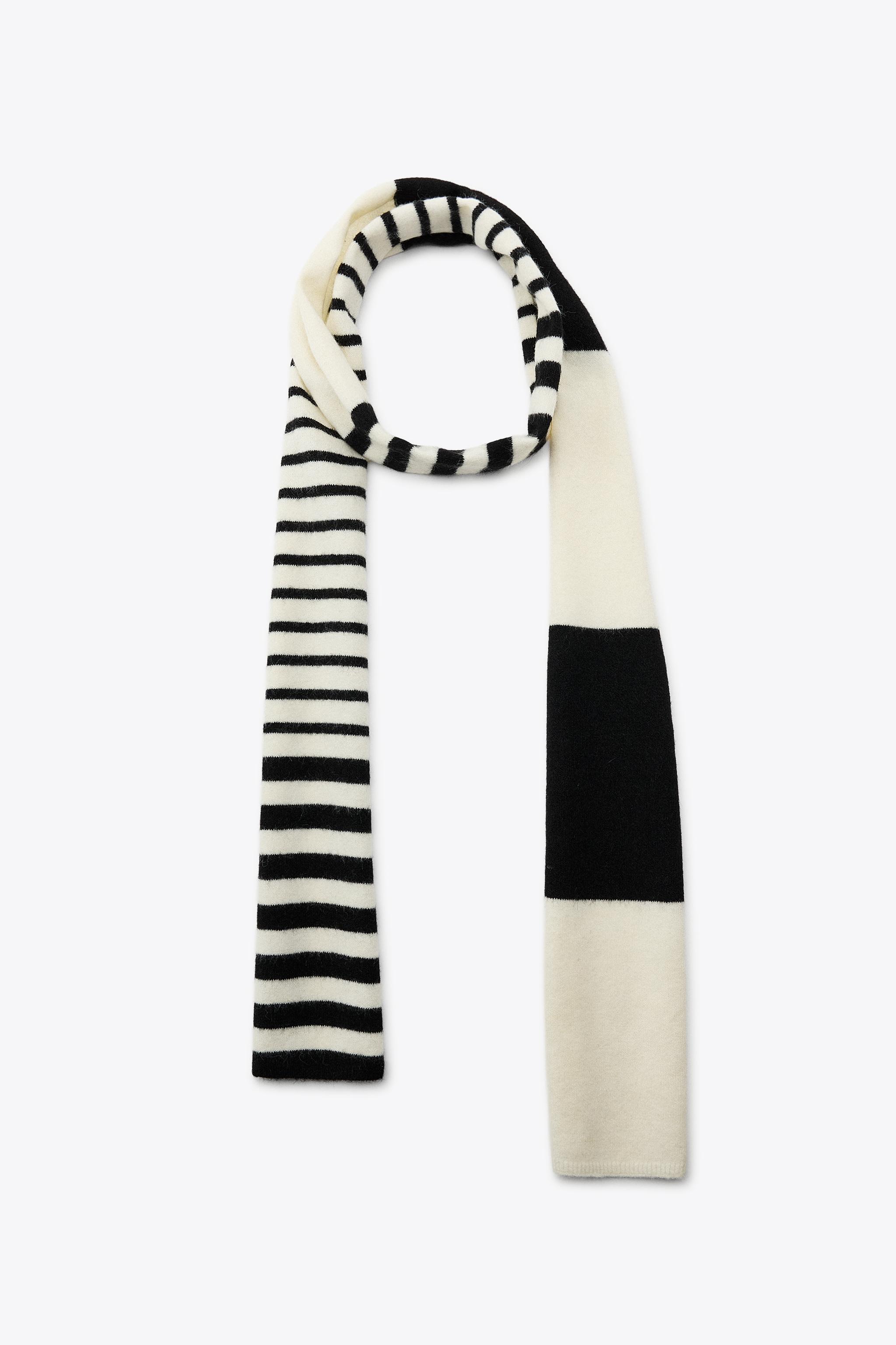 STRIPED KNIT SCARF