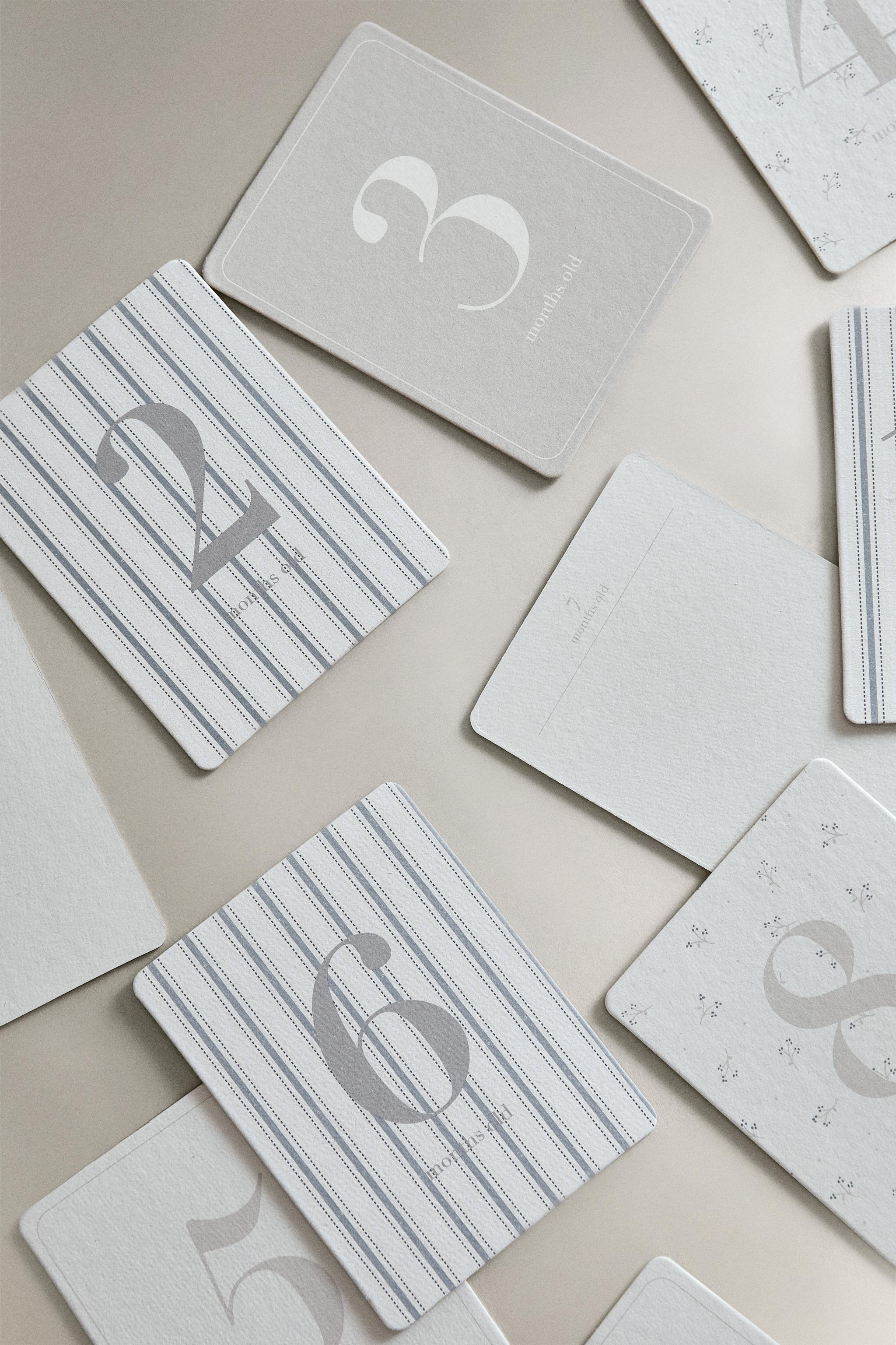 ELEPHANT BABY MONTH CARDS