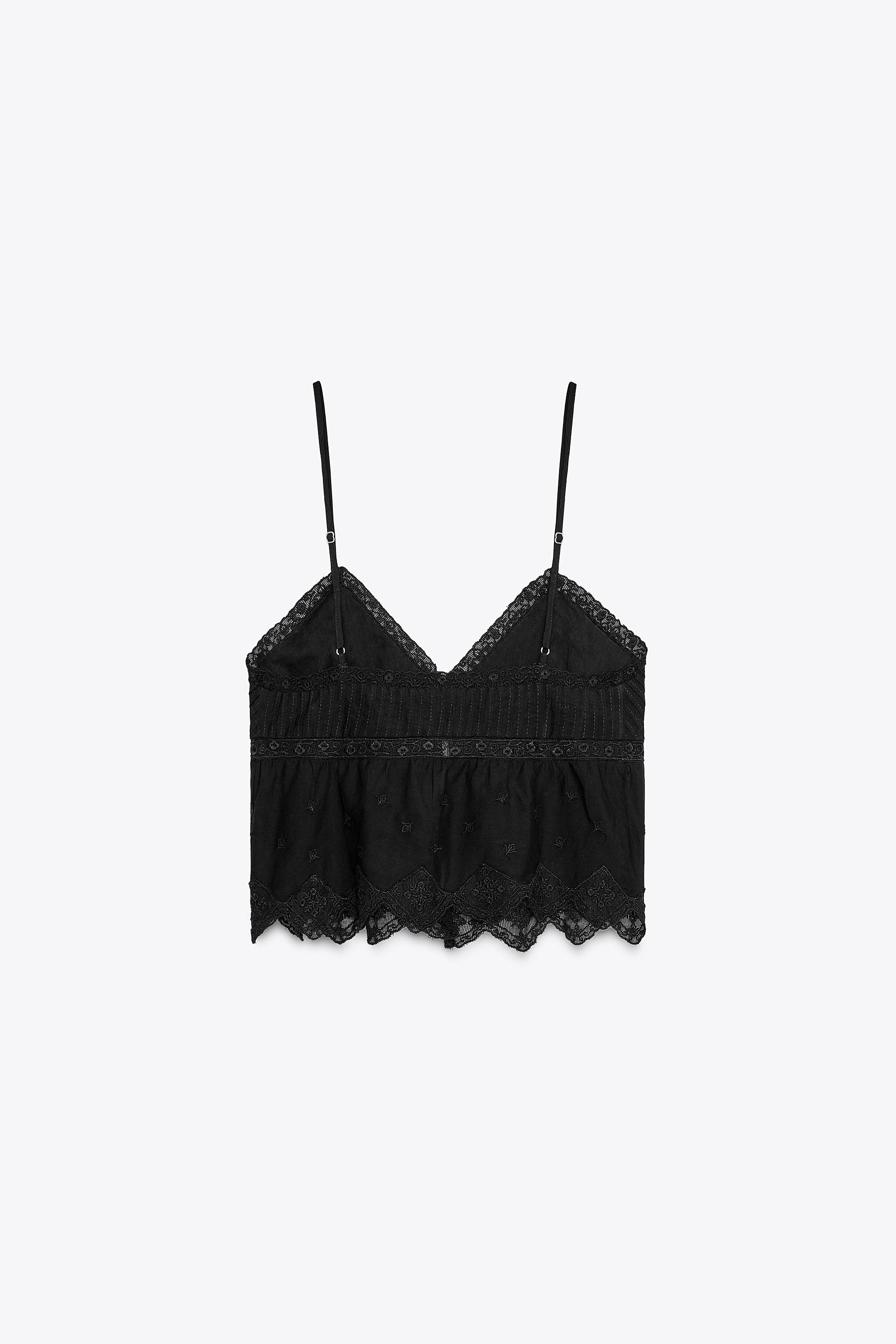 EMBROIDERED STRAPPY TOP