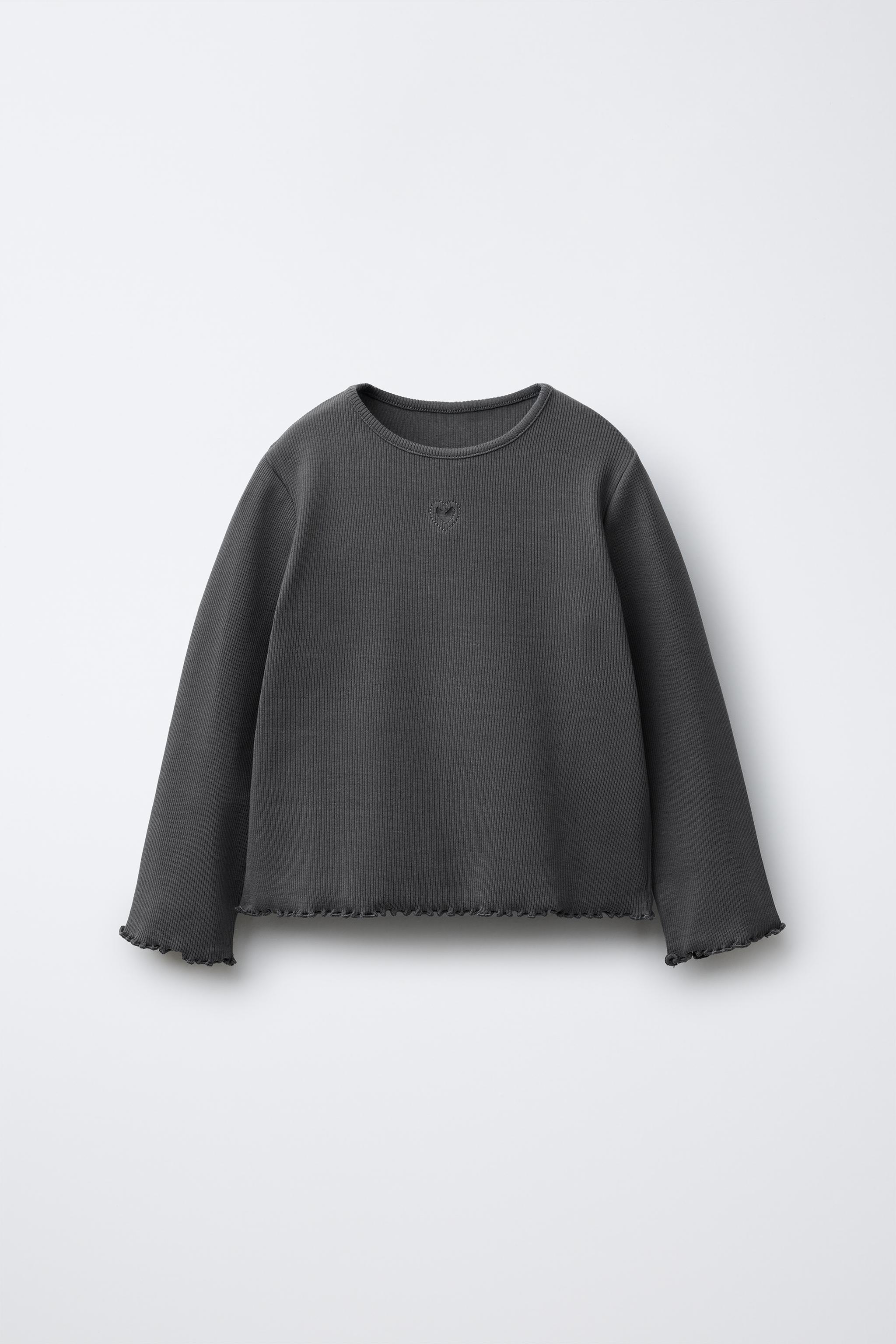 RIBBED HEART T-SHIRT