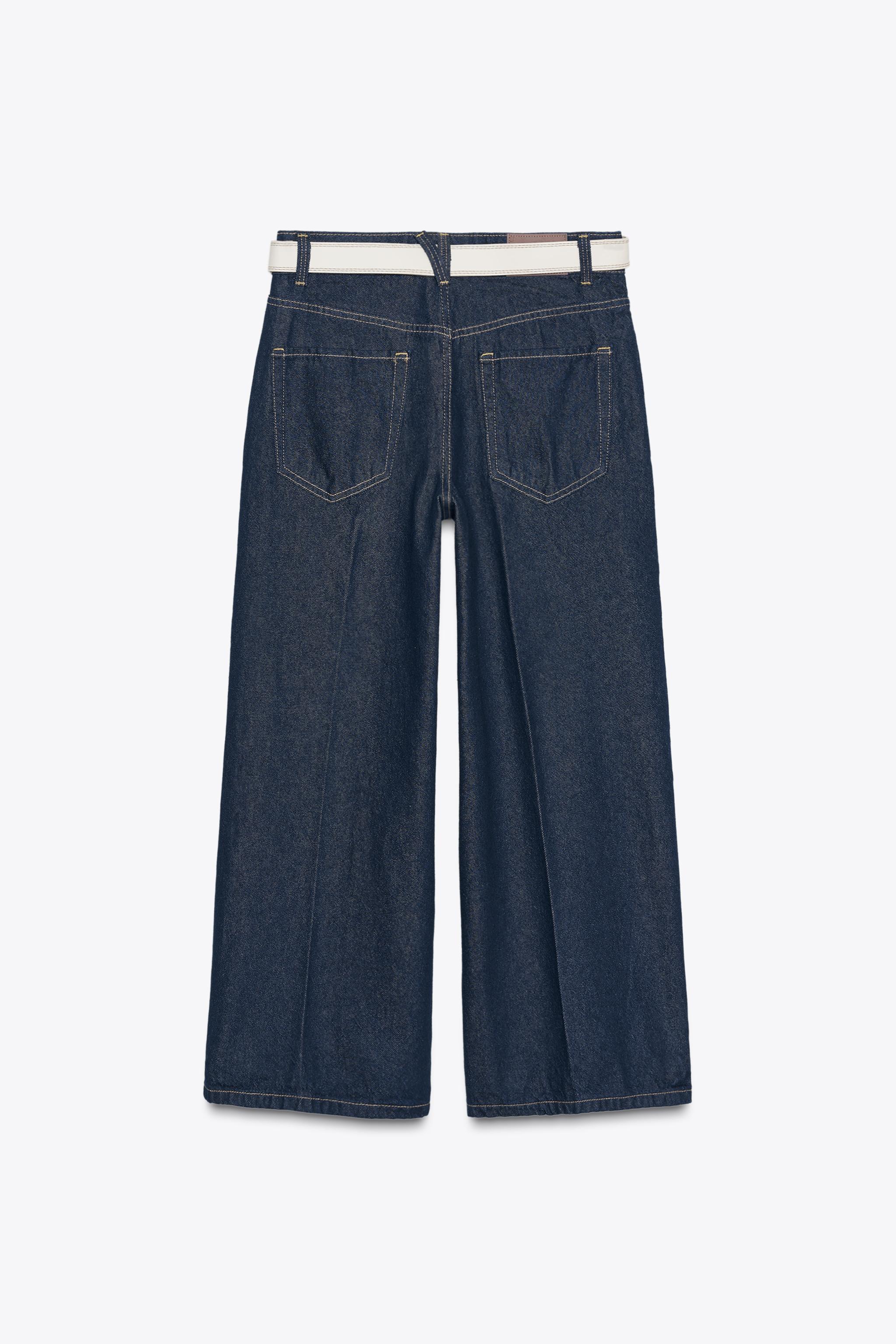 Z1975 PRESSED CREASE BELTED JEANS