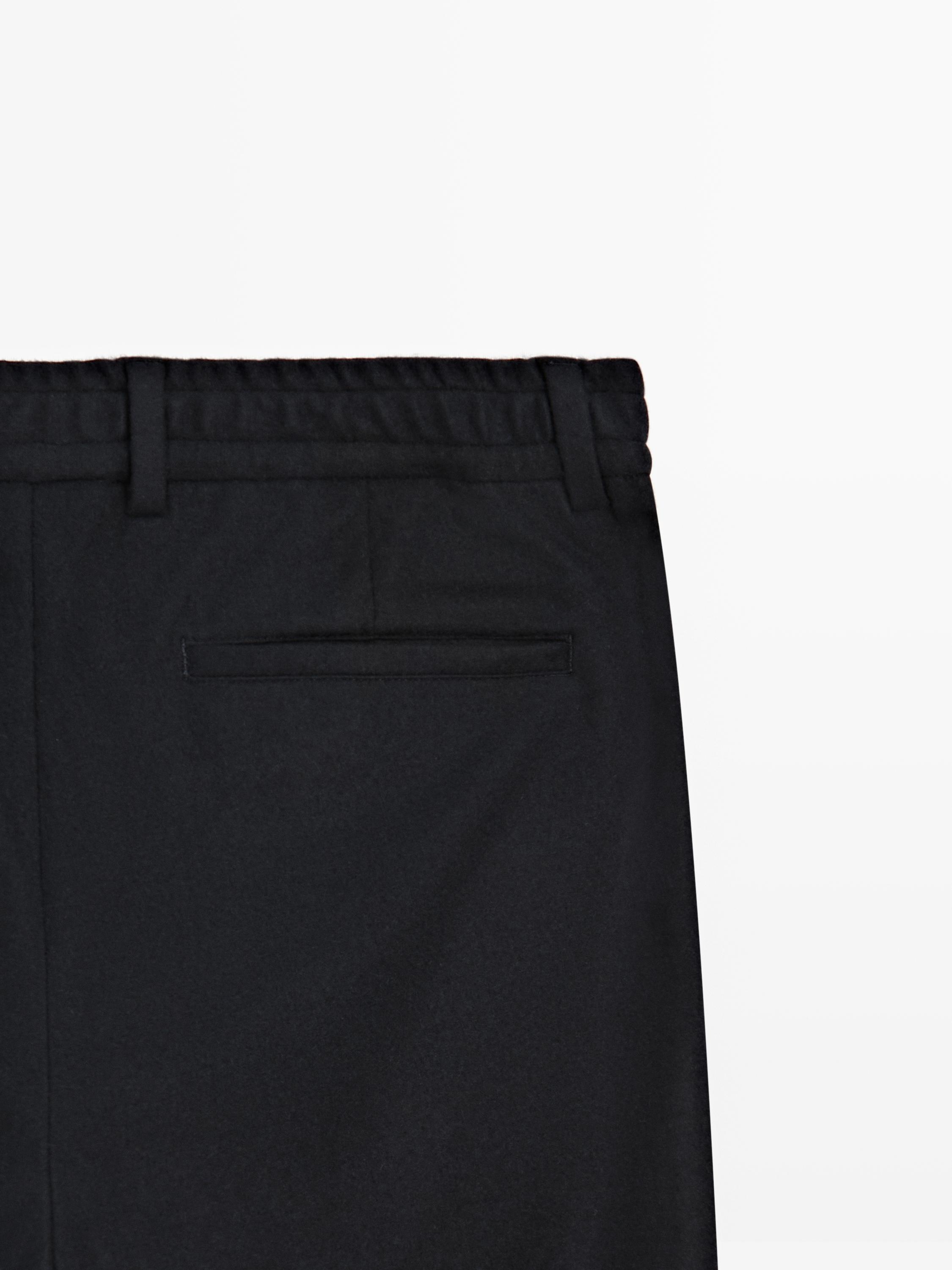 Wool blend suit trousers