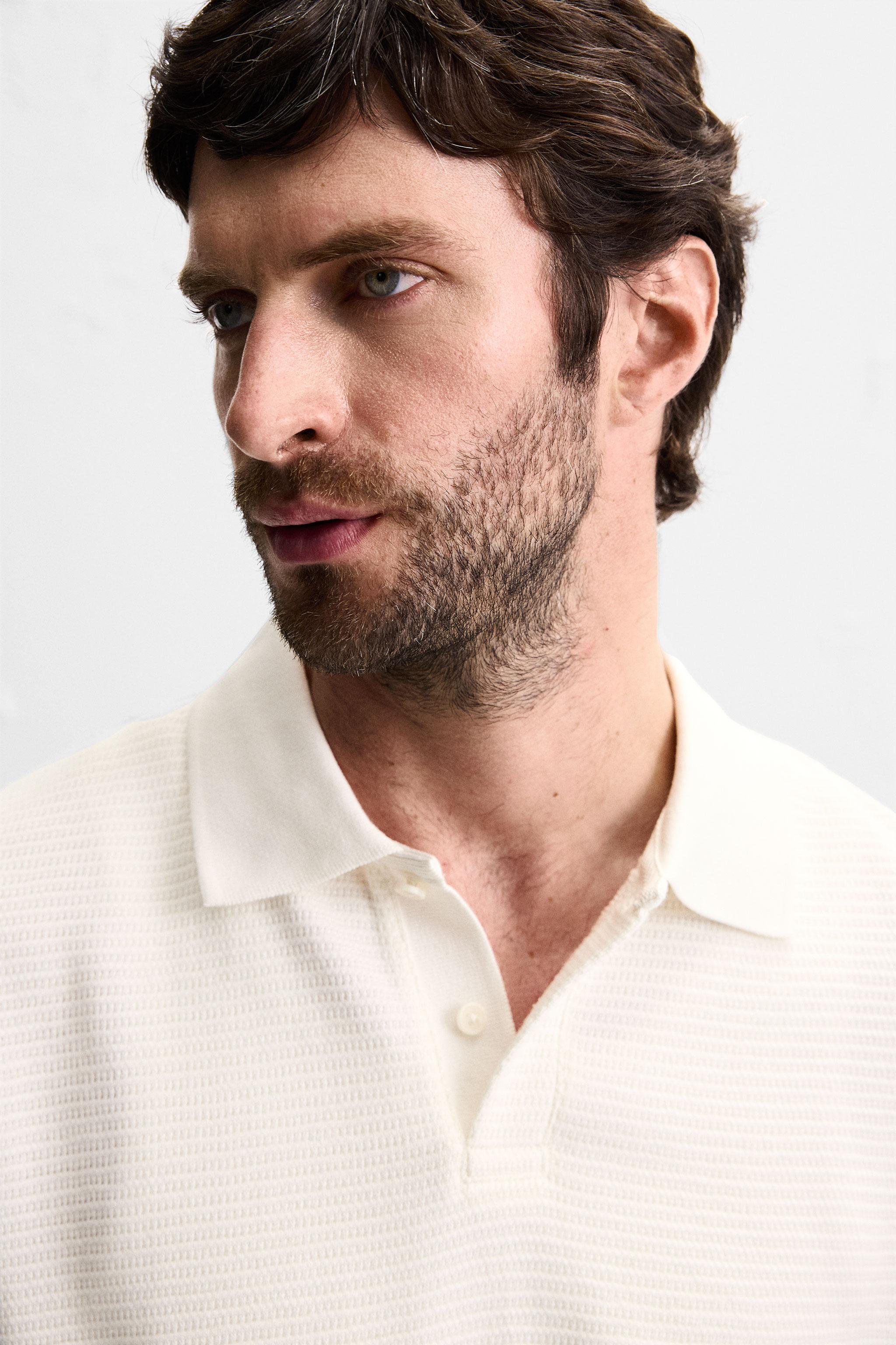 JACQUARD TEXTURED POLO SHIRT
