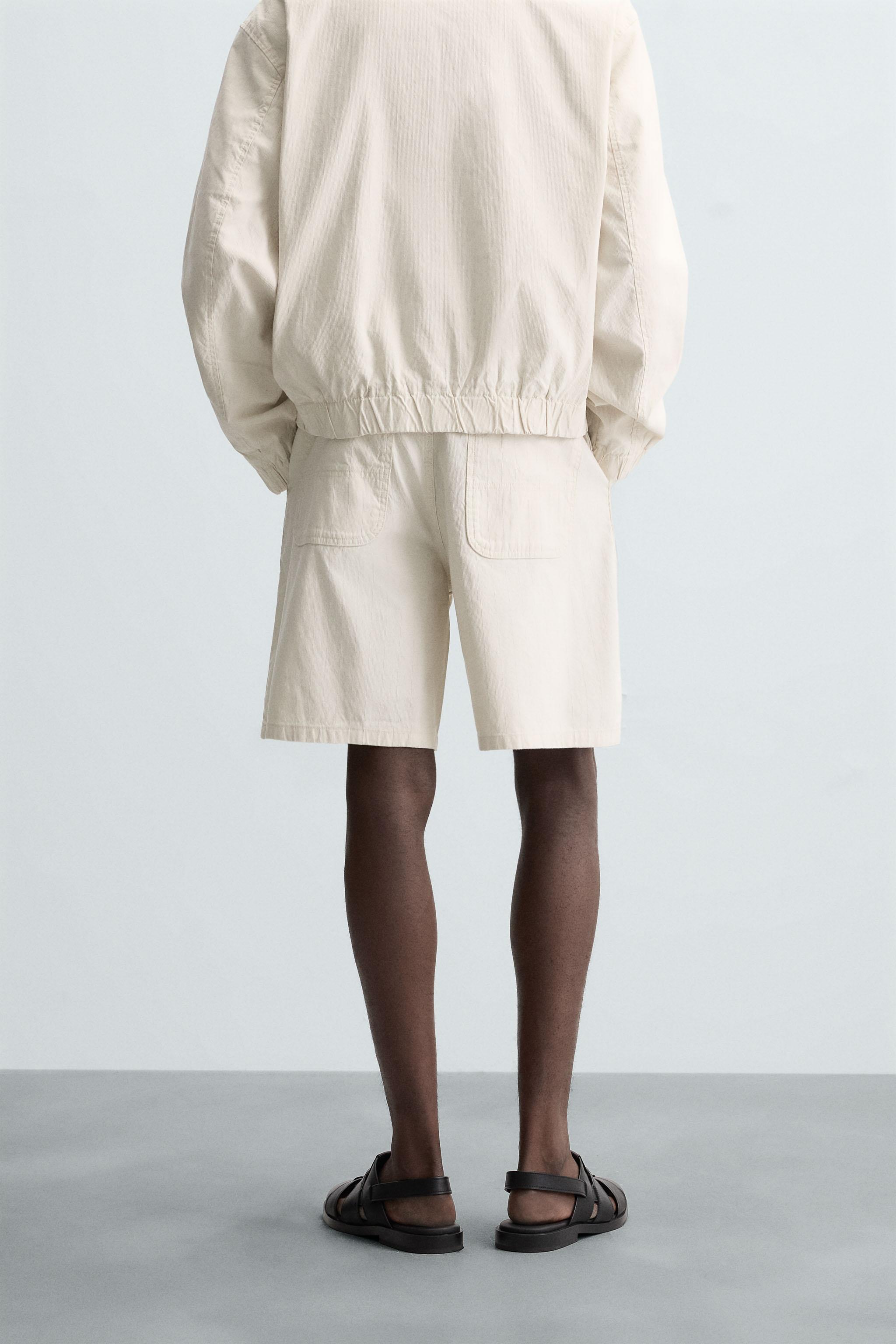 STRIPED REGULAR FIT SHORTS