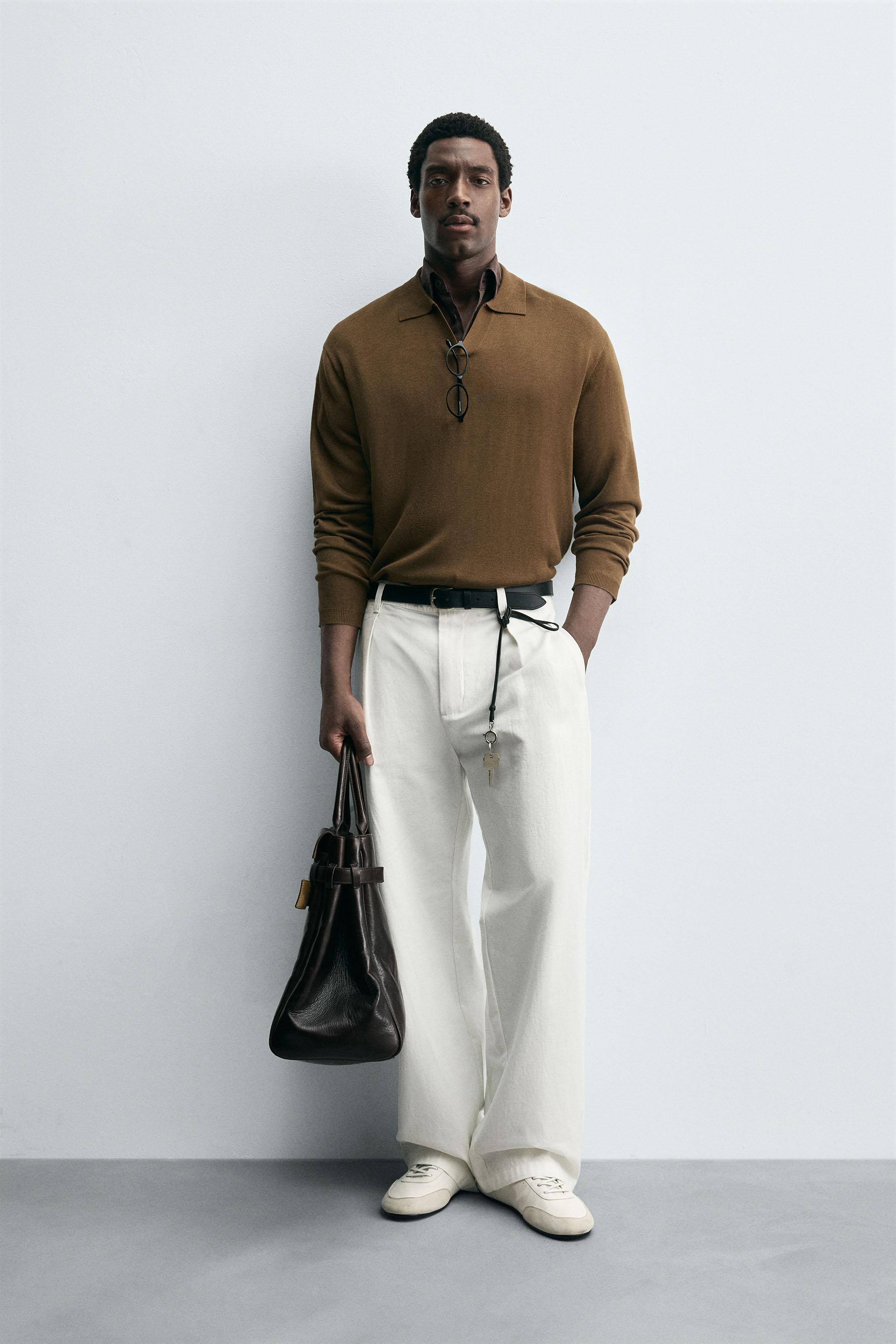 TEXTURED KNIT POLO SHIRT