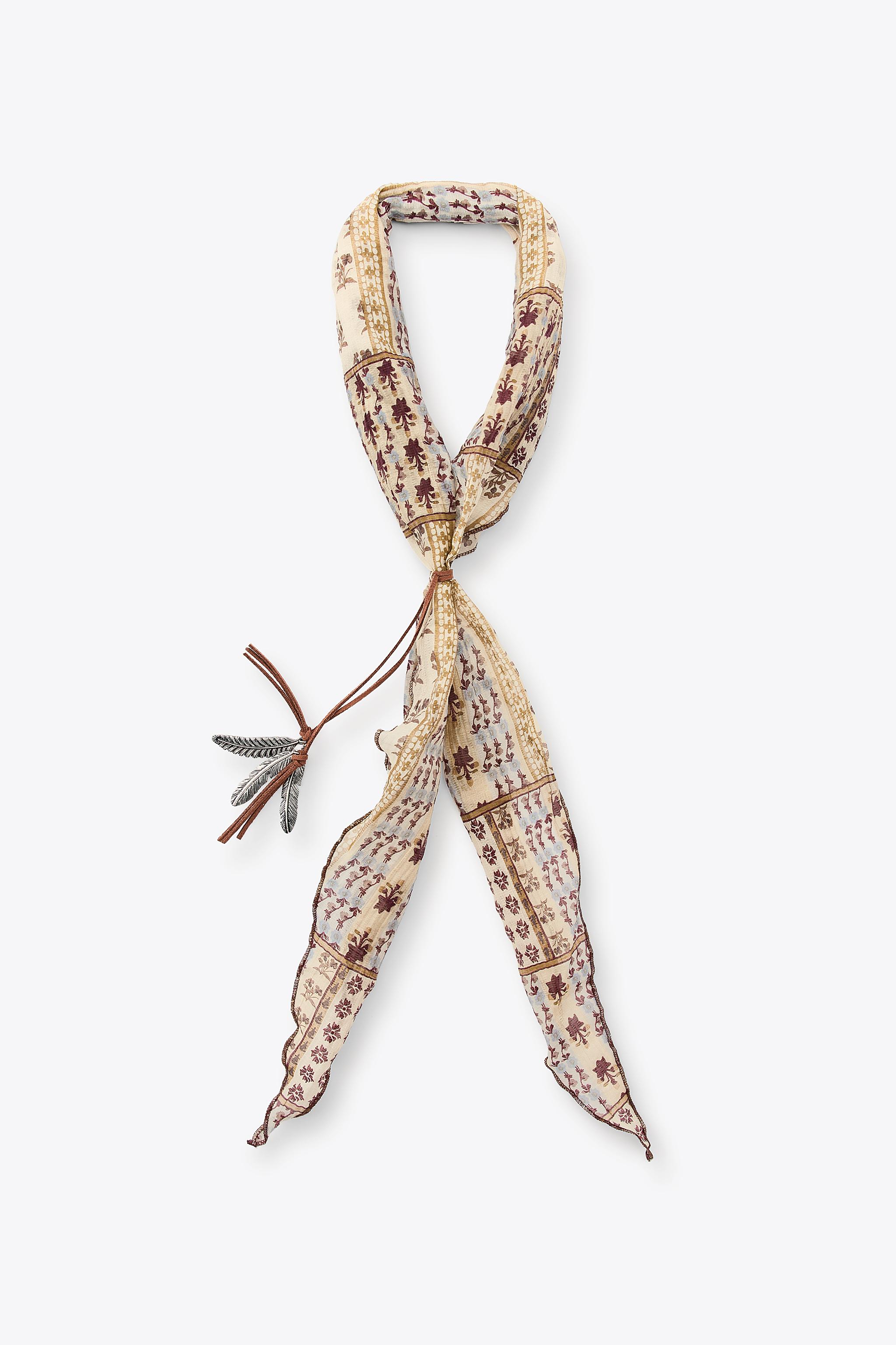 FEATHER PRINT BANDANA