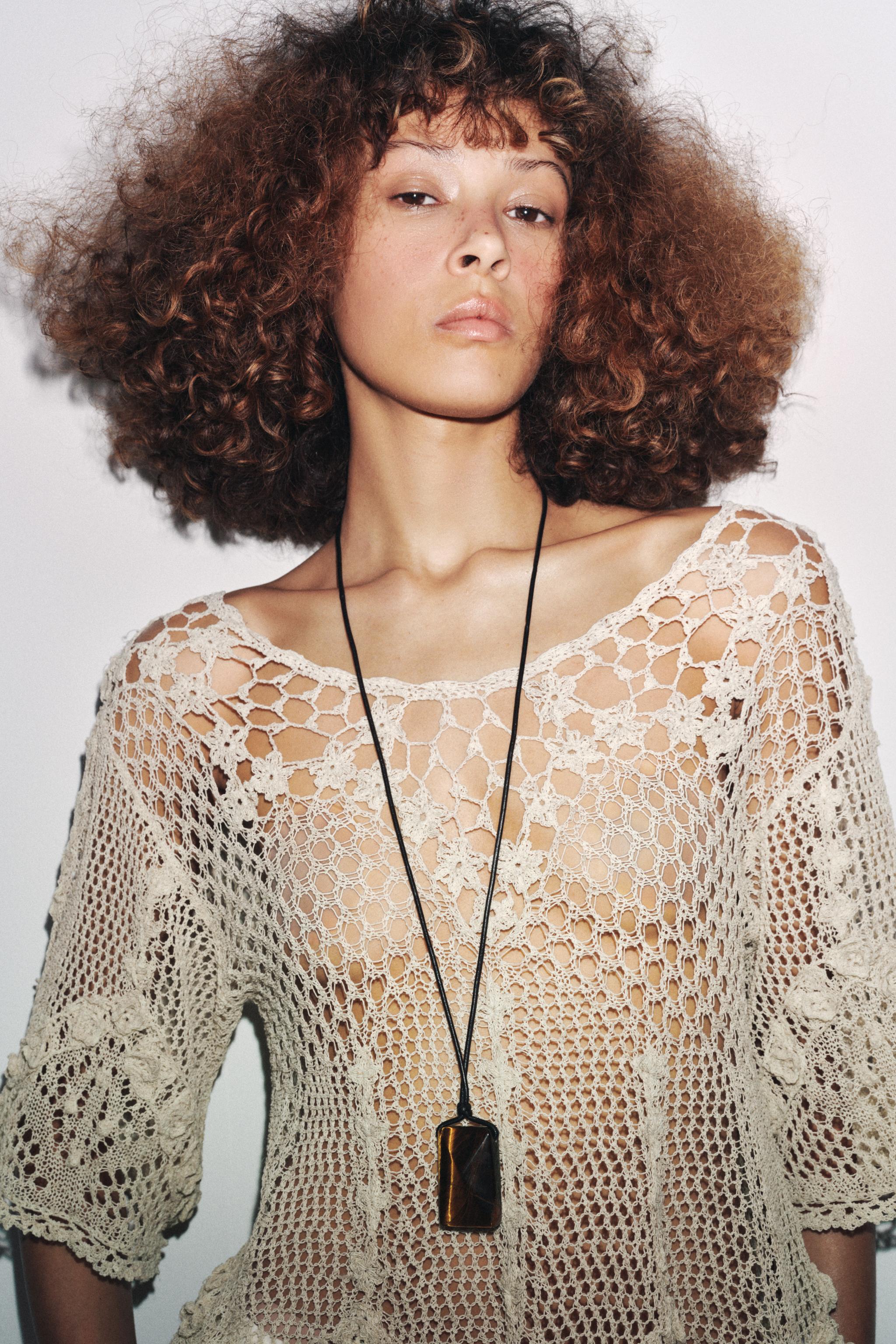 LEATHER CORD STONE NECKLACE