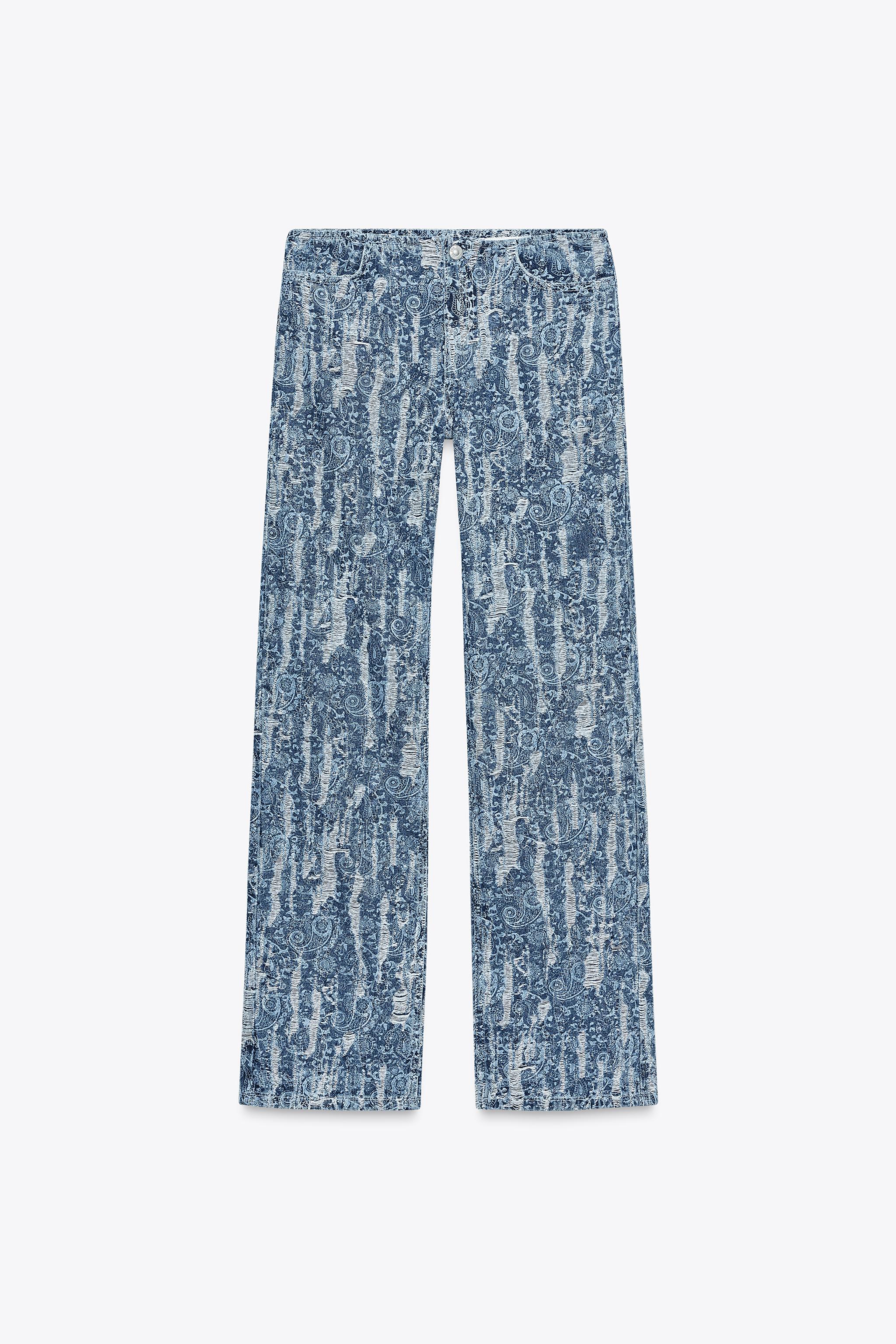 Z1975 STRAIGHT MID-RISE WORN EFFECT JEANS