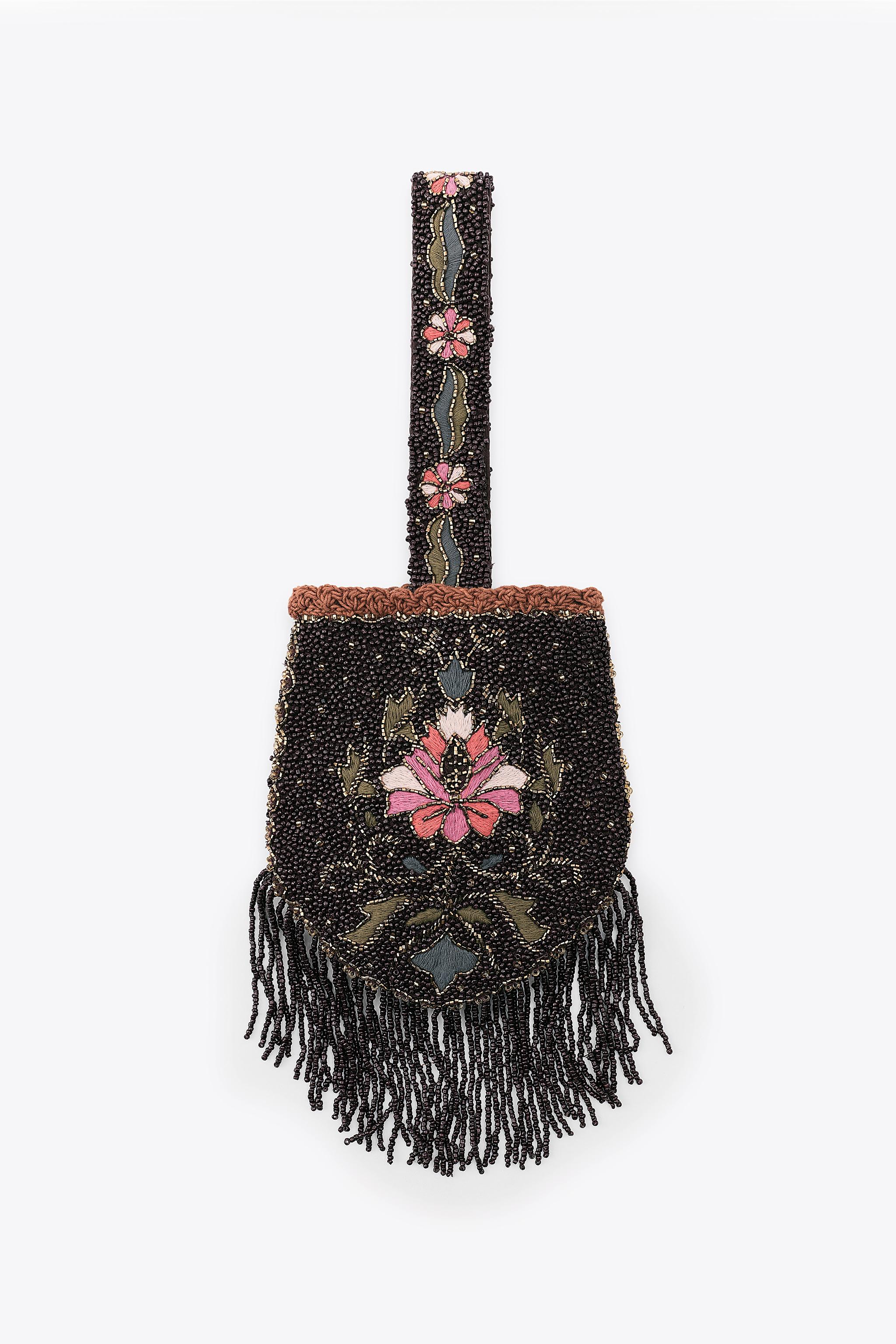 BEADED FRINGE HANDBAG