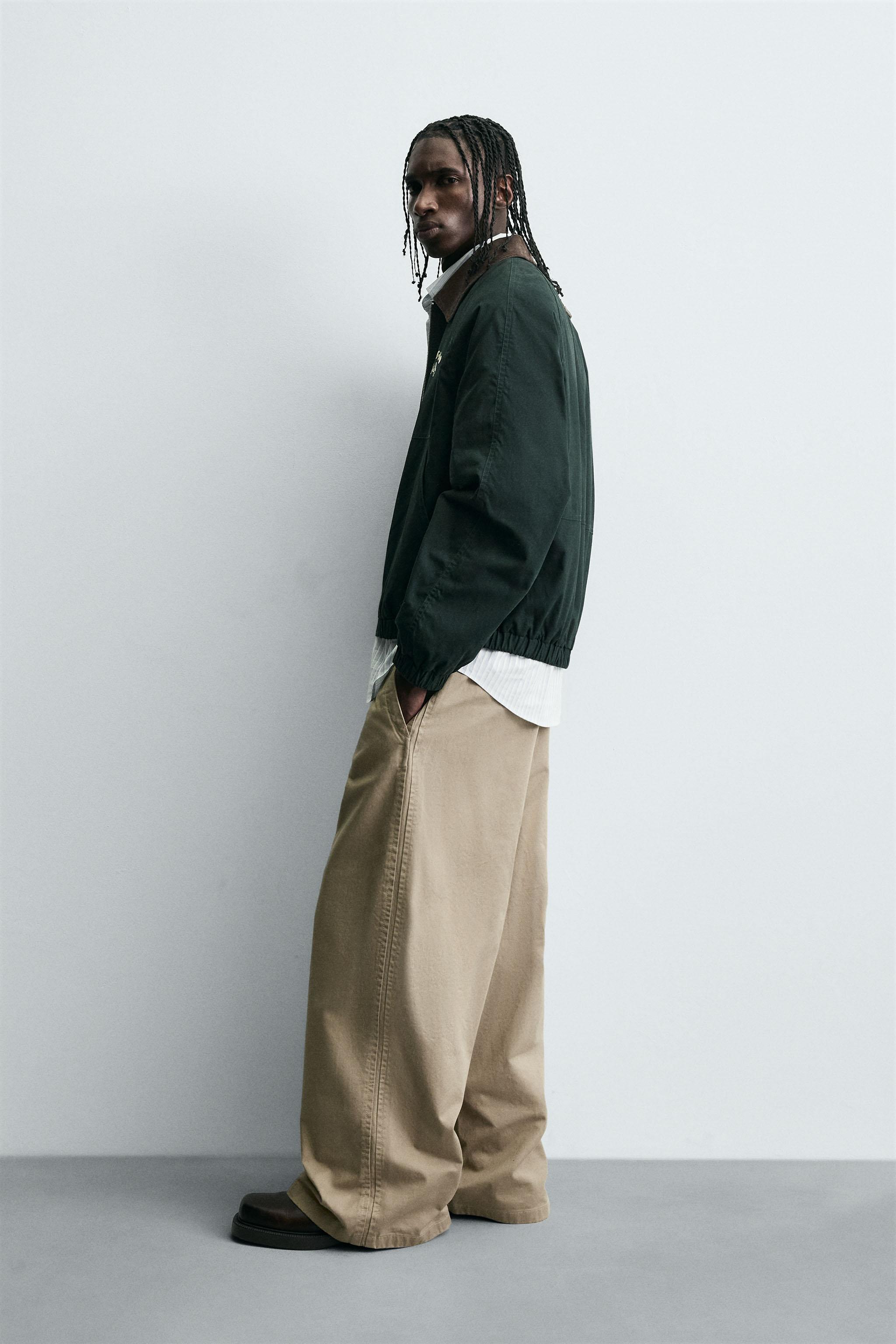 WIDE BAGGY FIT CHINO PANTS