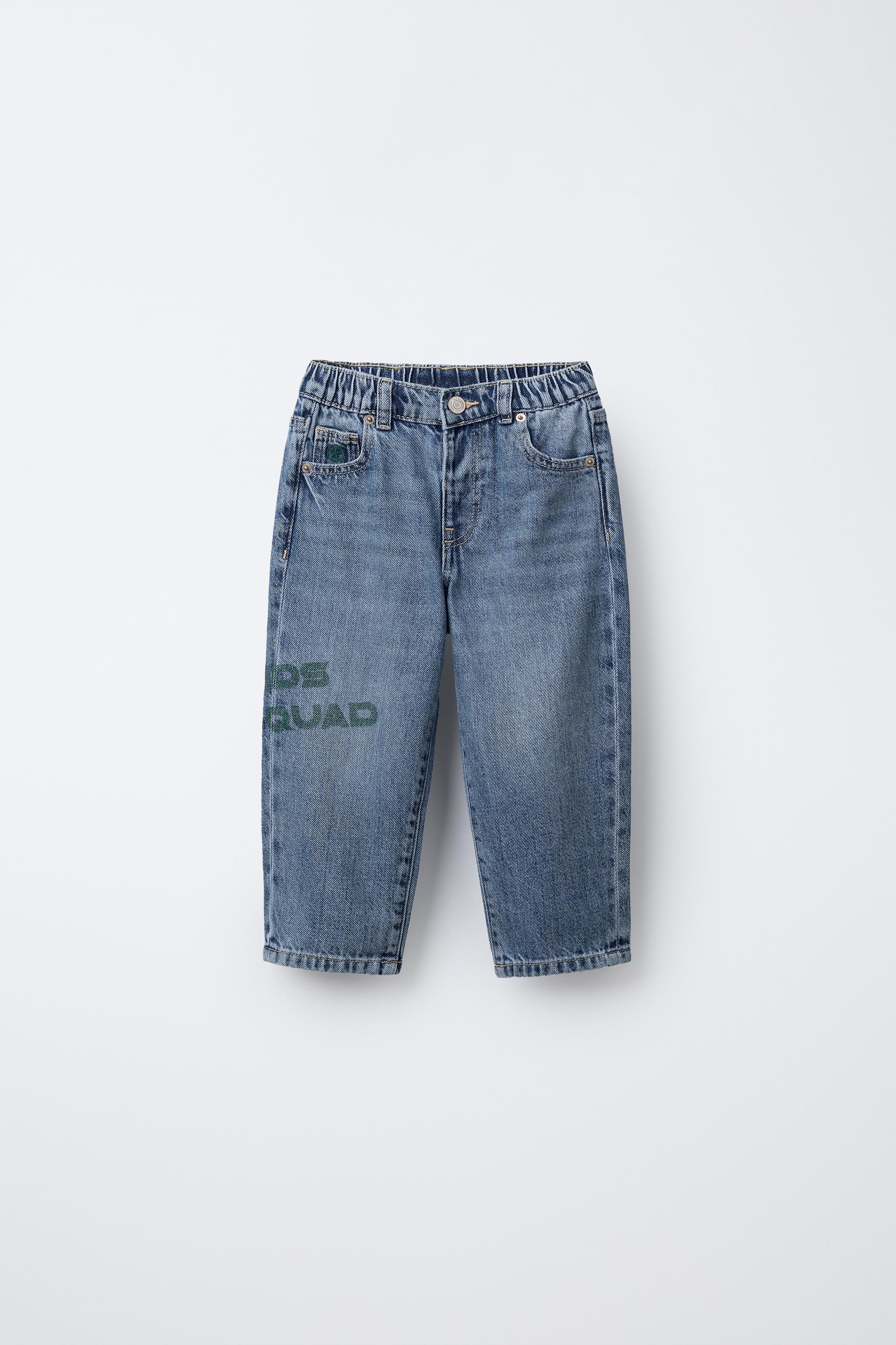 TEXT BAGGY JEANS