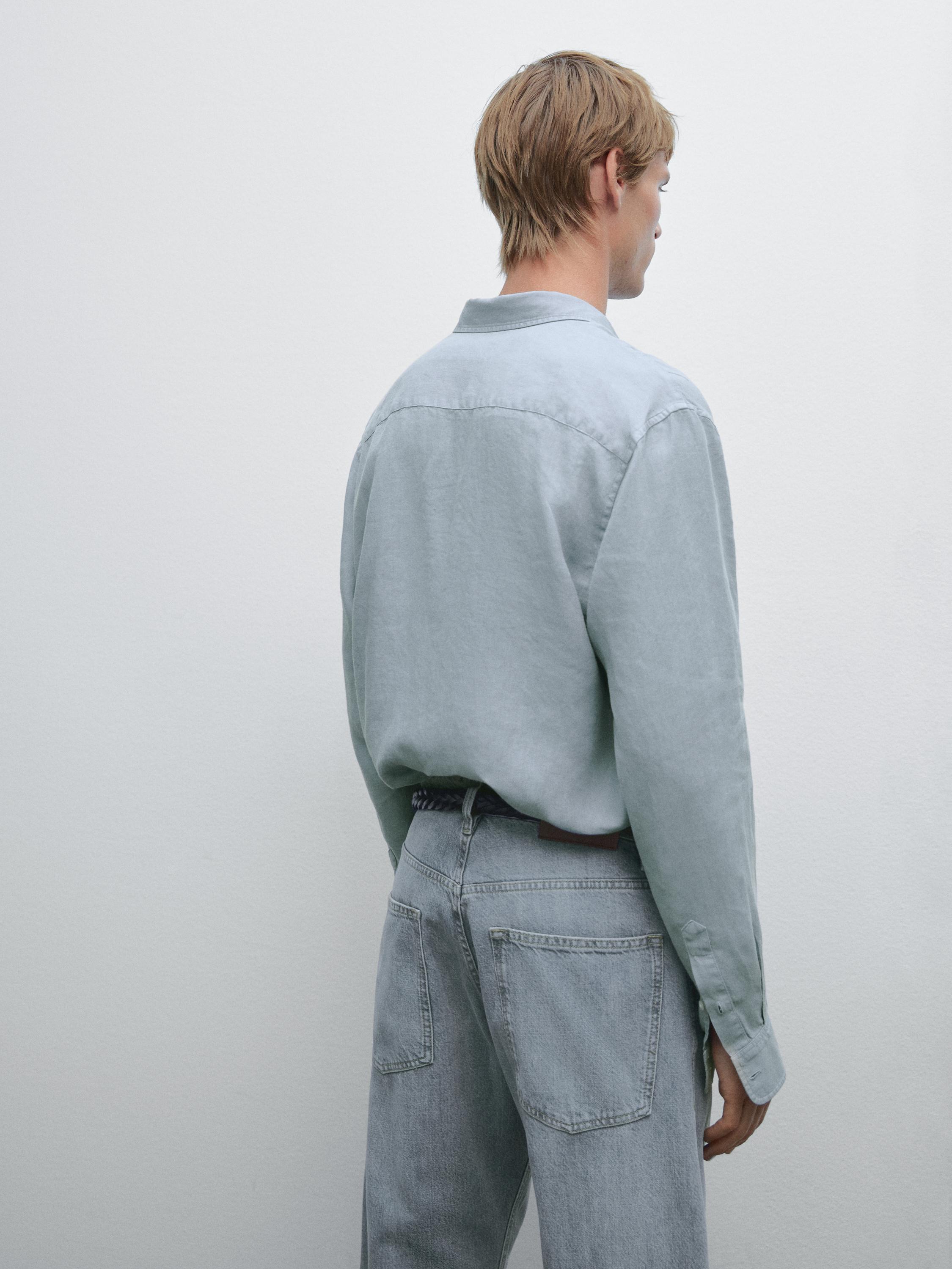 Regular fit shirt with maltinto finish