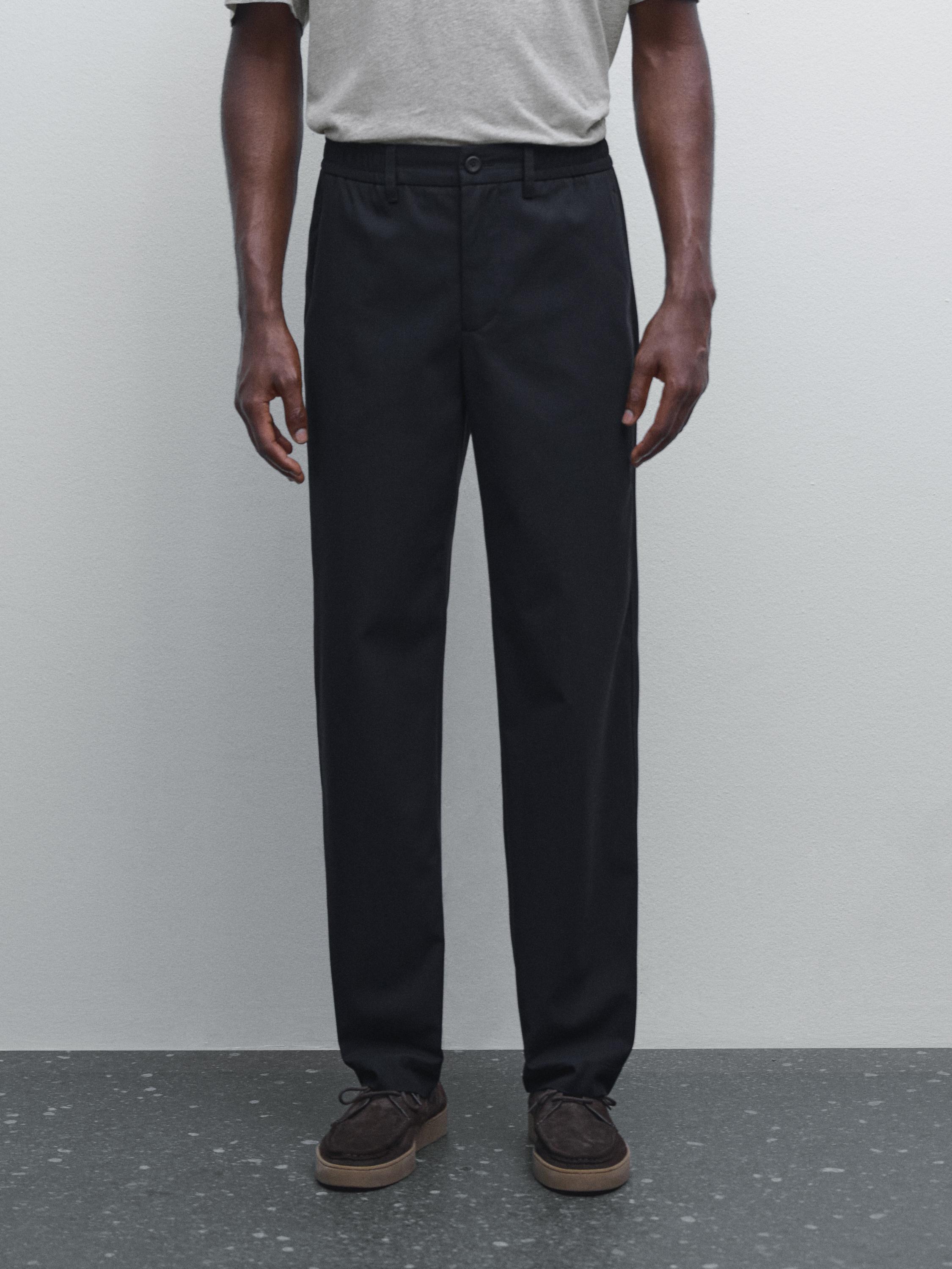 100% cotton jogger fit trousers