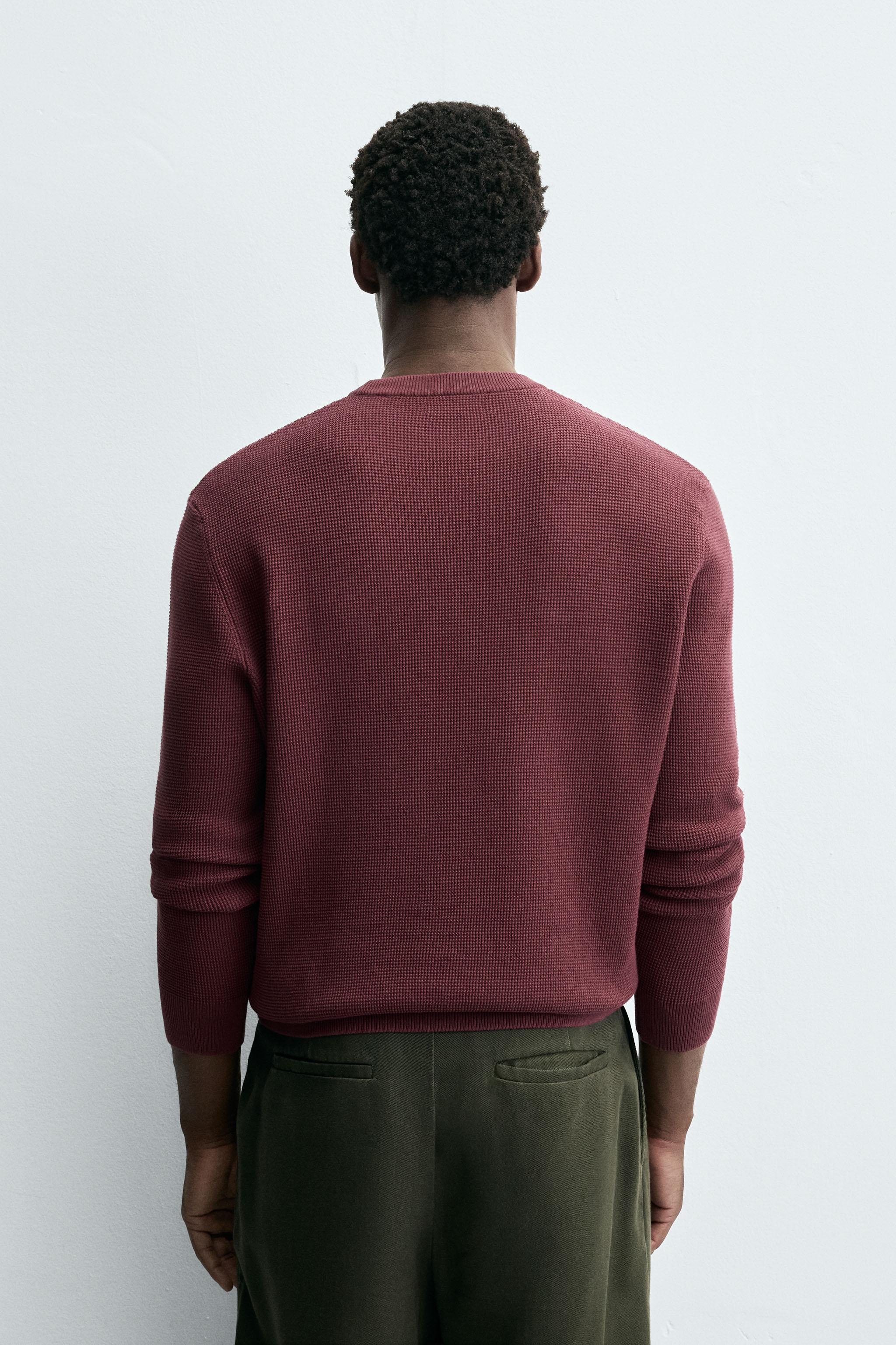 REGULAR FIT TEXTURED SWEATER
