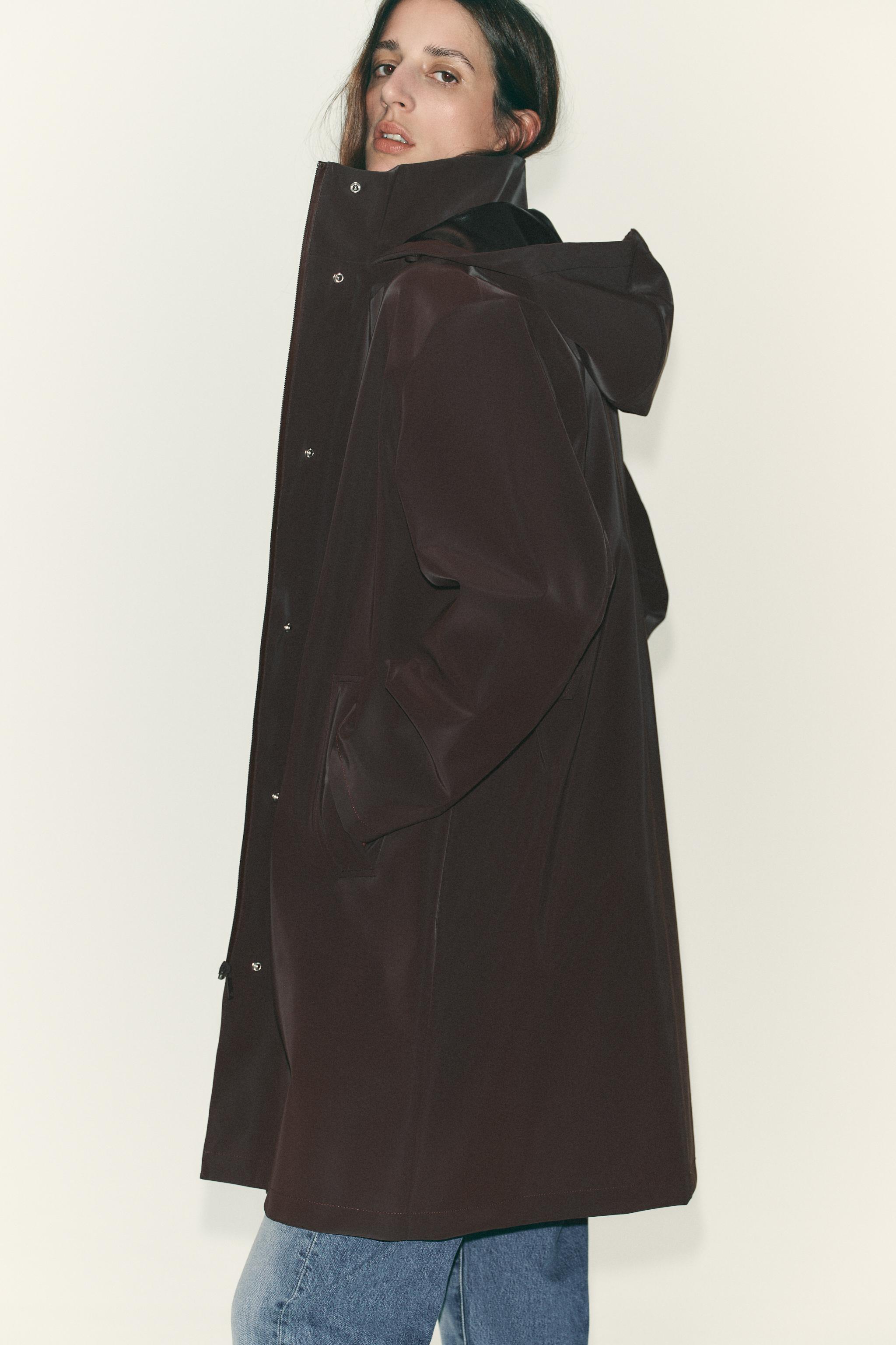 COATED HOODED WINDPROOF JACKET