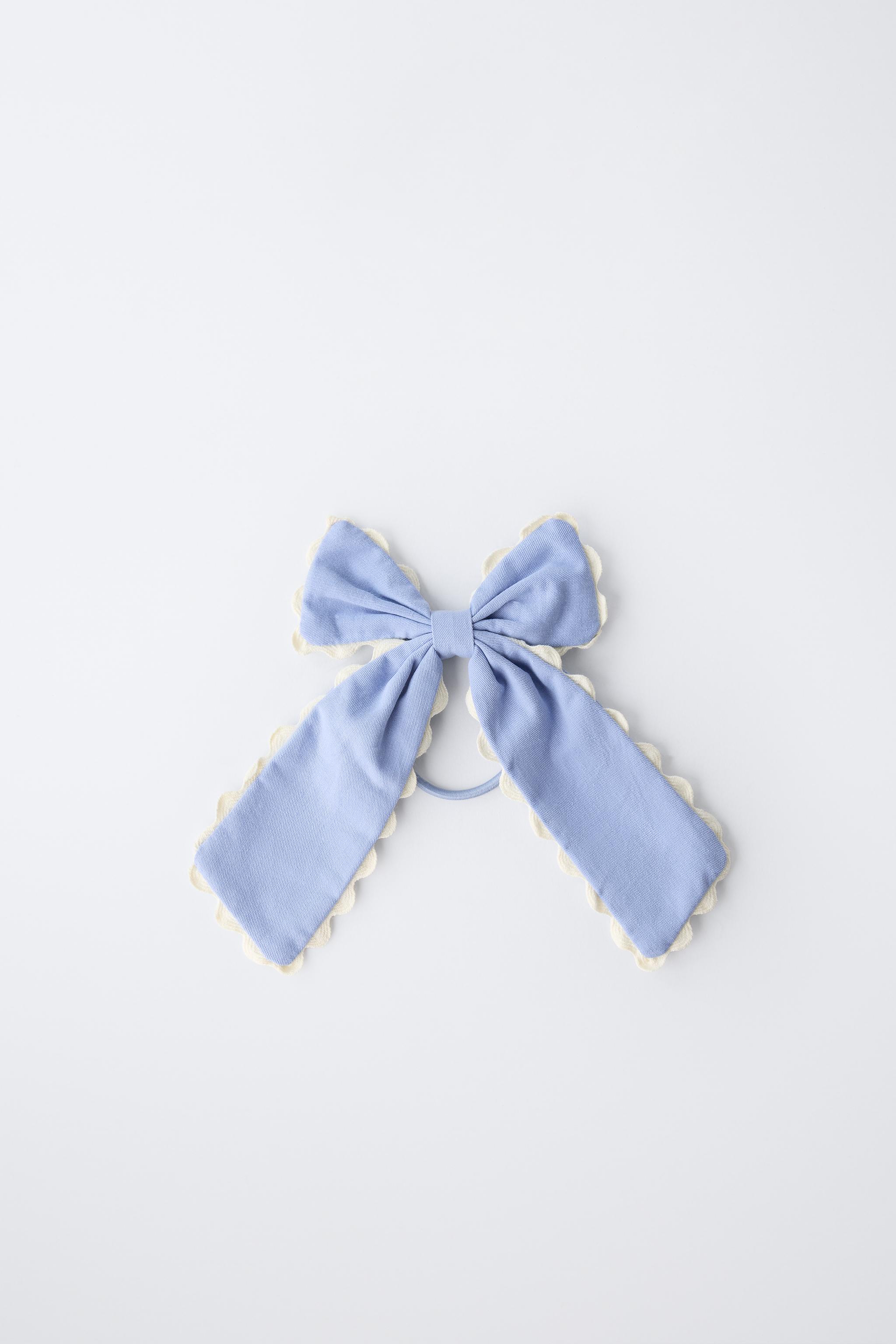 RUFFLE BOW BOBBY PIN HAIR TIE