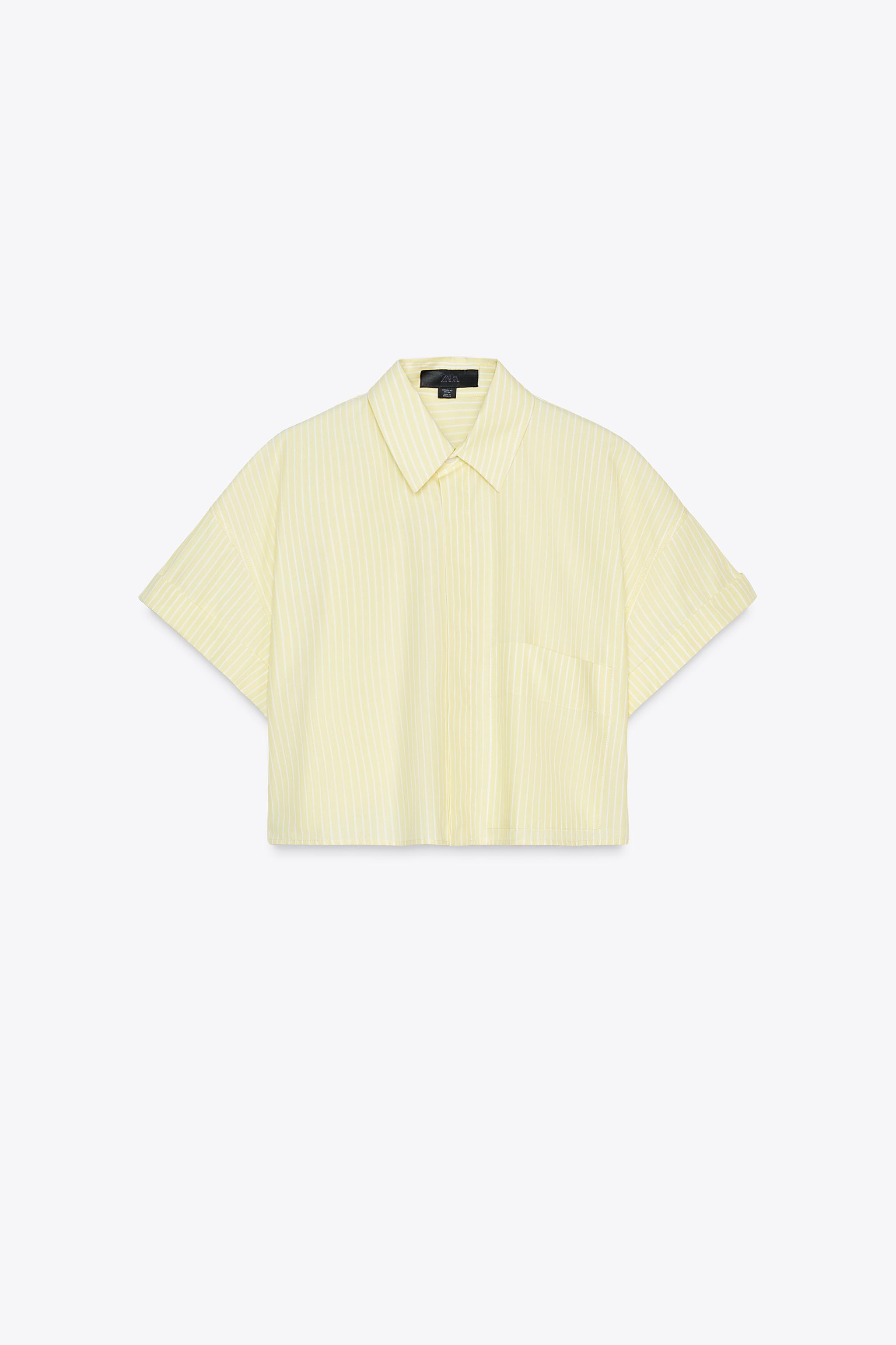 POPLIN CROP SHIRT