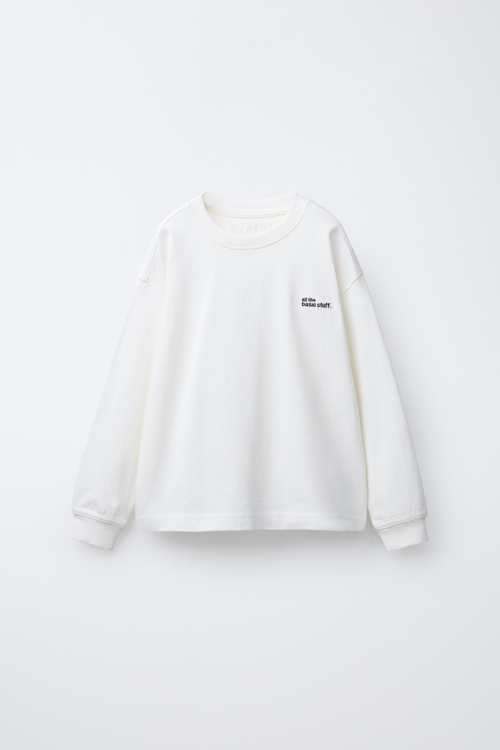 HEAVY WEIGHT EMBROIDERED TEXT T-SHIRT