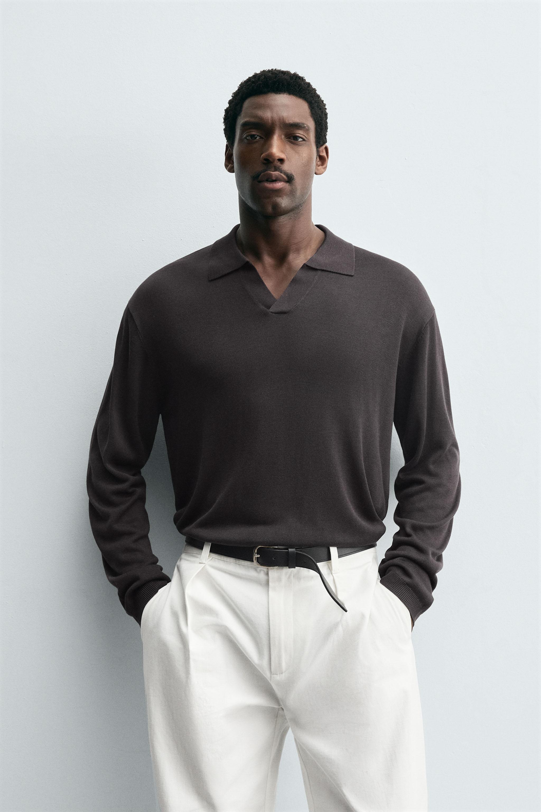 TEXTURED KNIT POLO SHIRT
