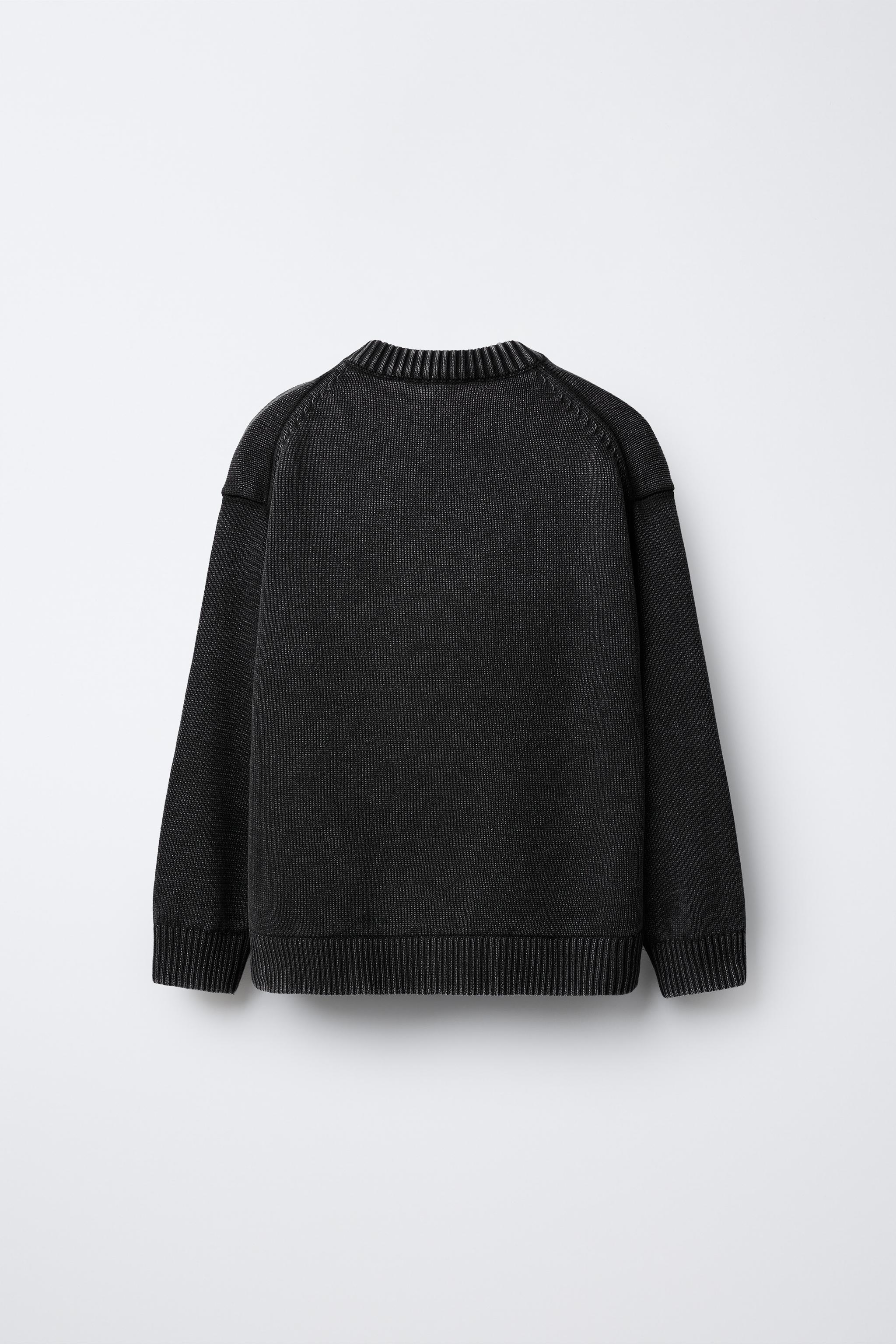 ACID WASH KNIT SWEATER