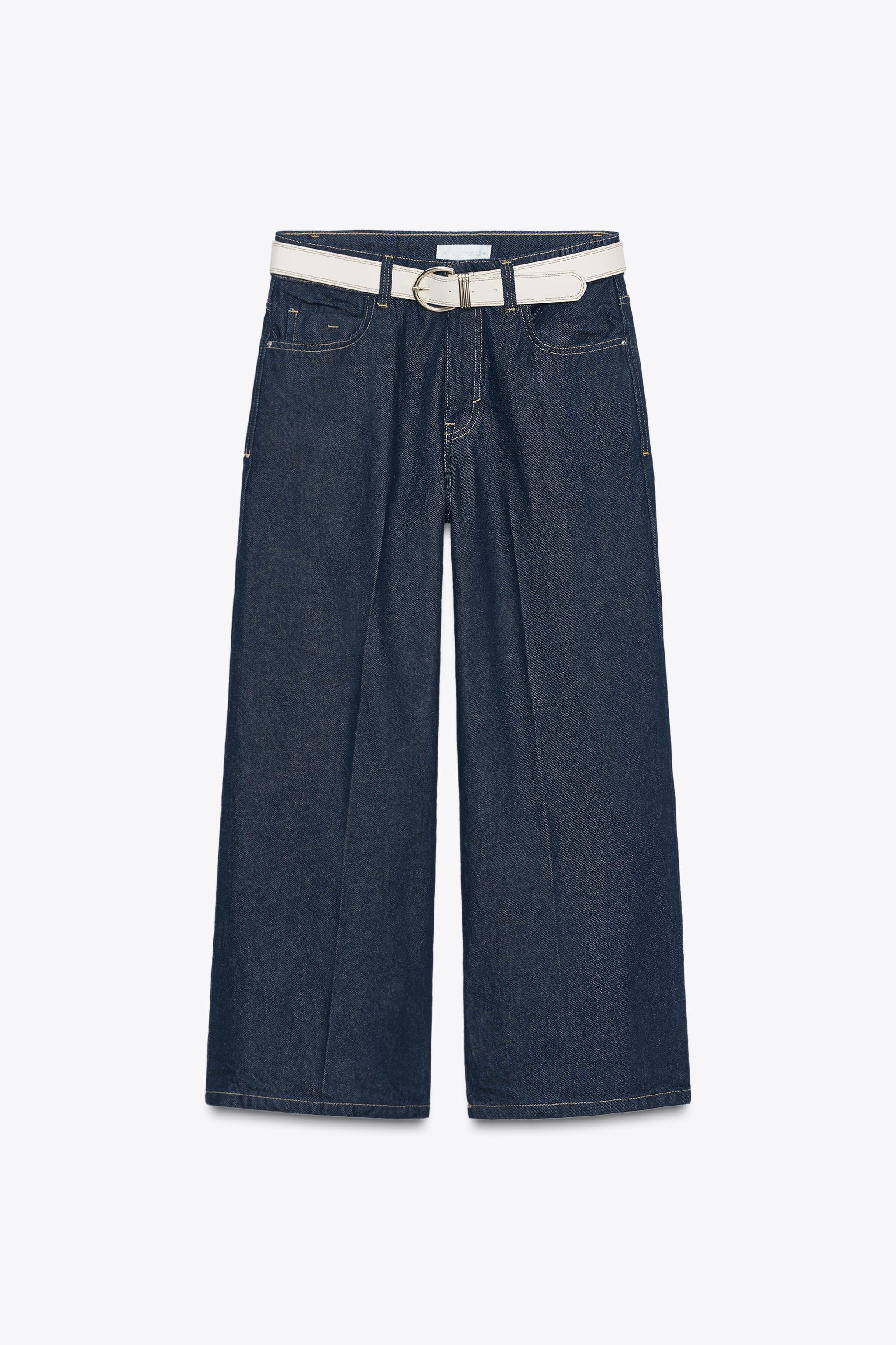 Z1975 PRESSED CREASE BELTED JEANS