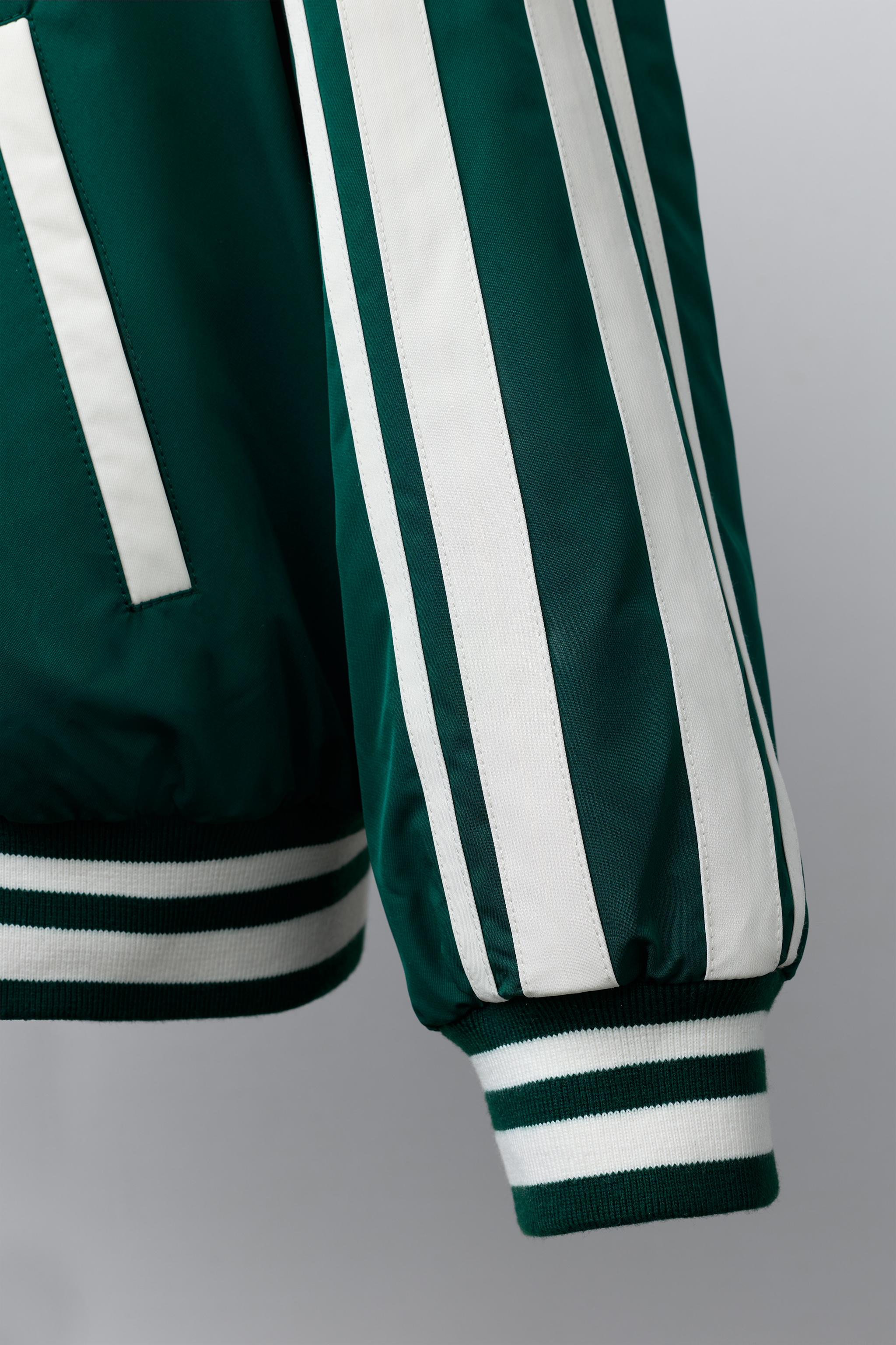 REMOVABLE HOOD VARSITY PUFFER BOMBER JACKET