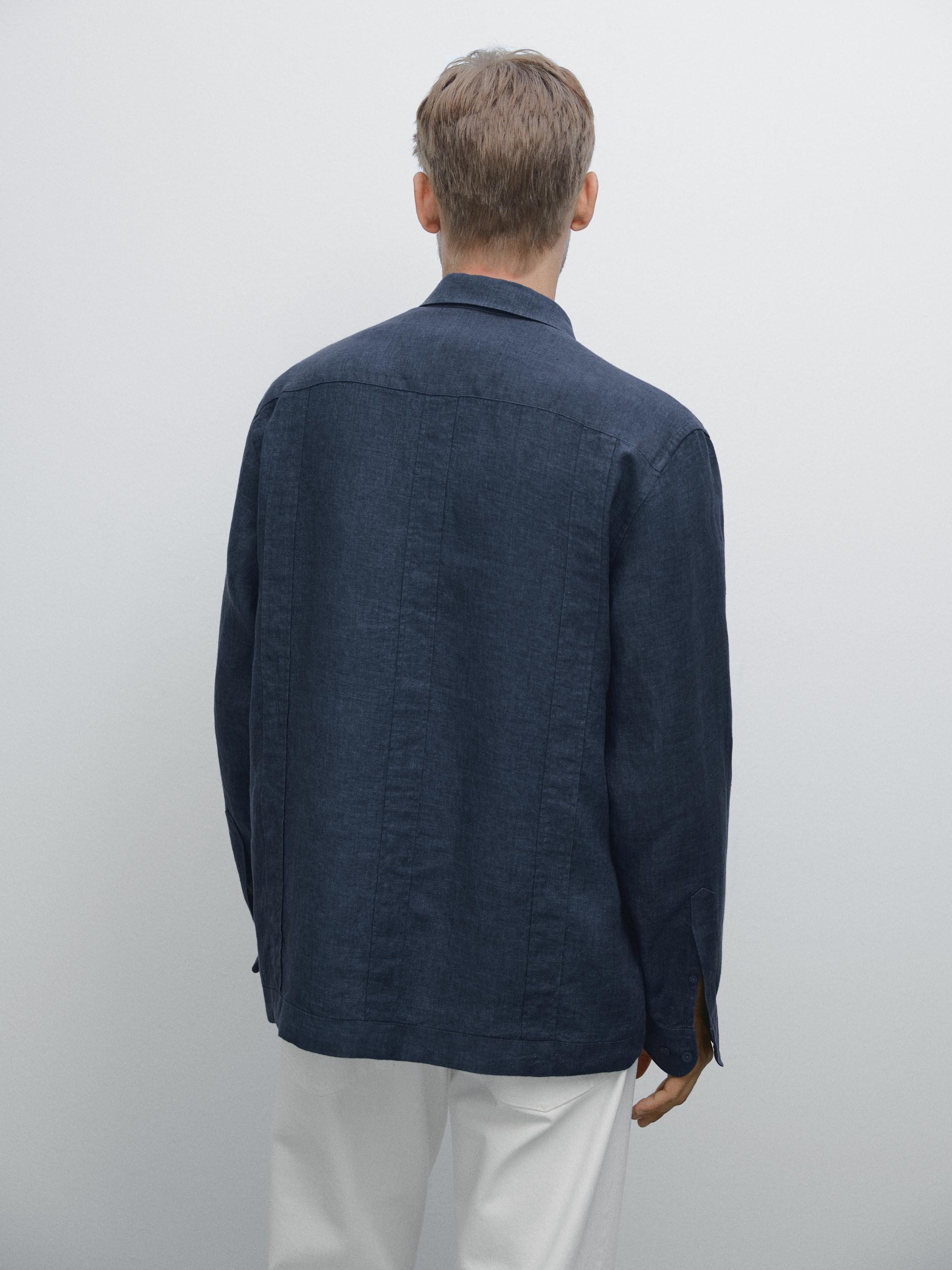 100% linen shirt with pintucks