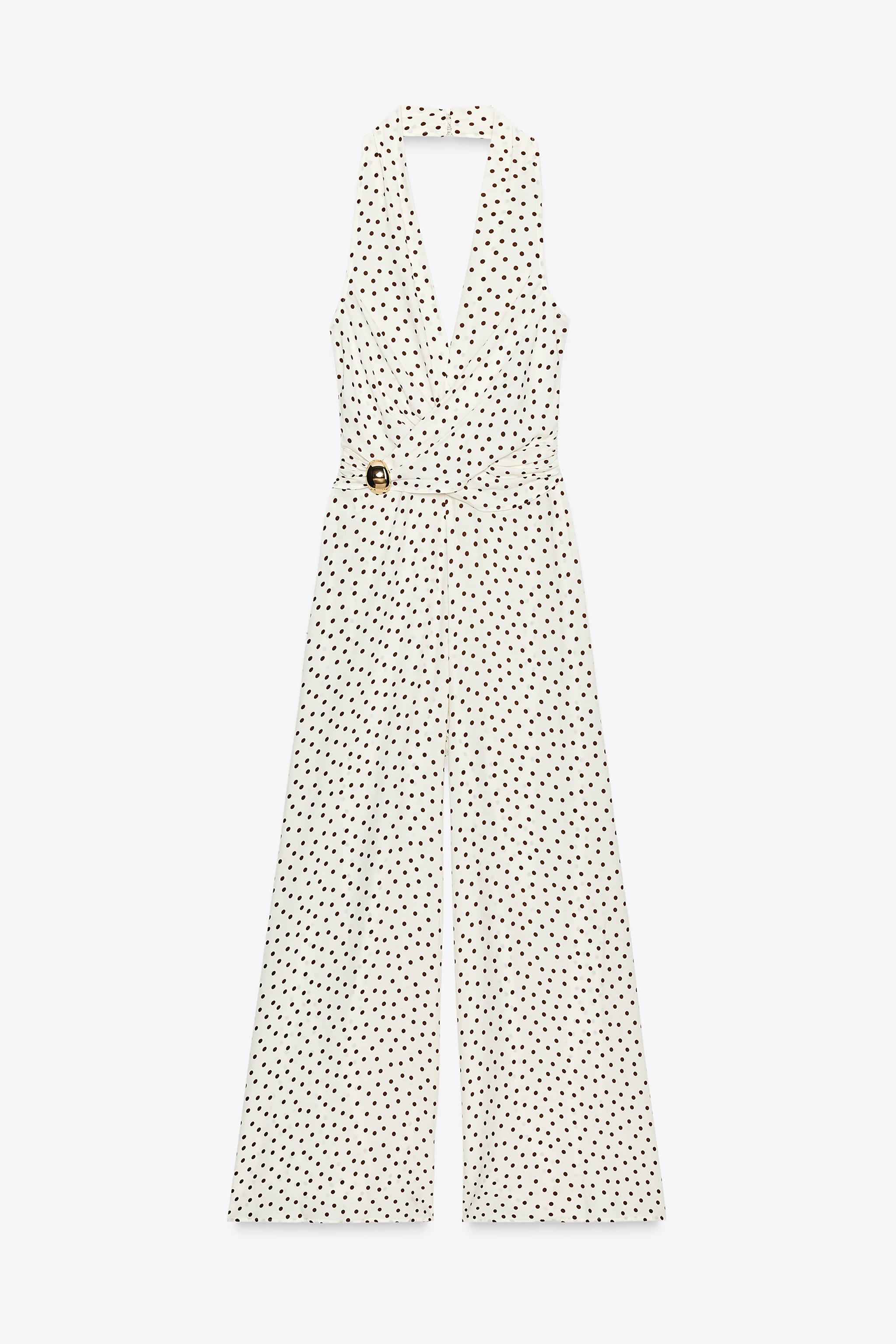 POLKA DOT HALTER JUMPSUIT