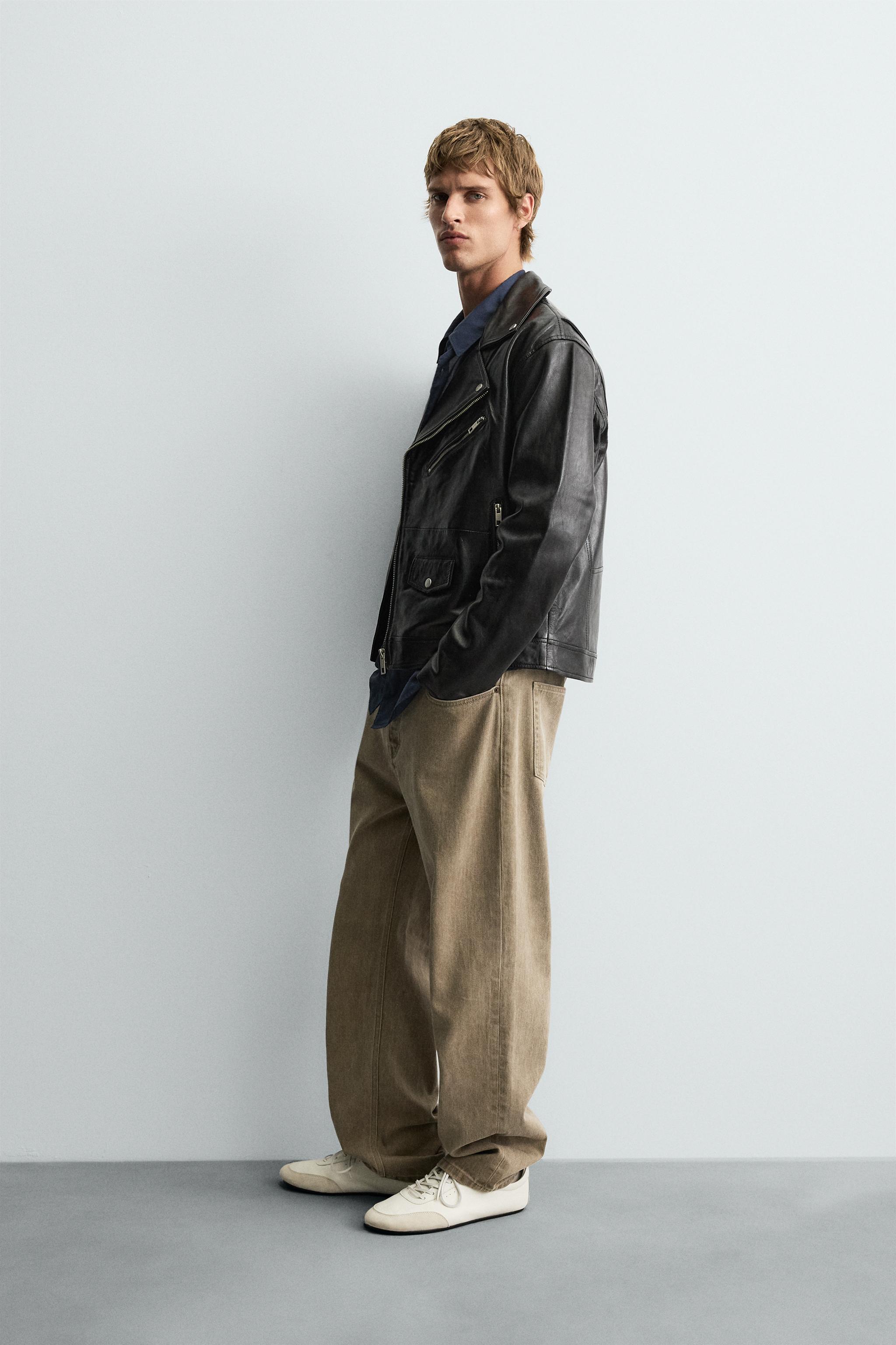 LEATHER BIKER JACKET