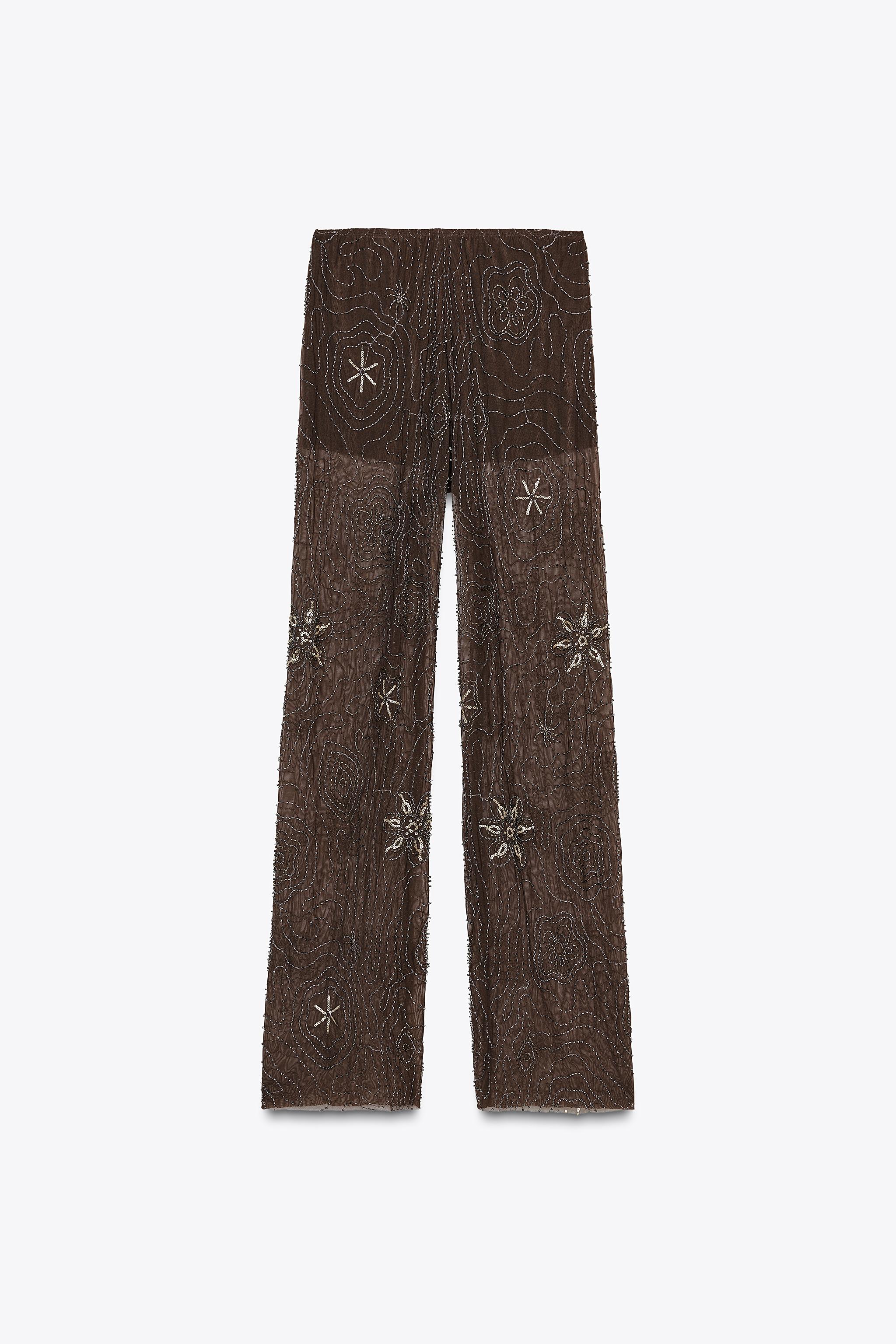 BEADED SEQUIN PANTS