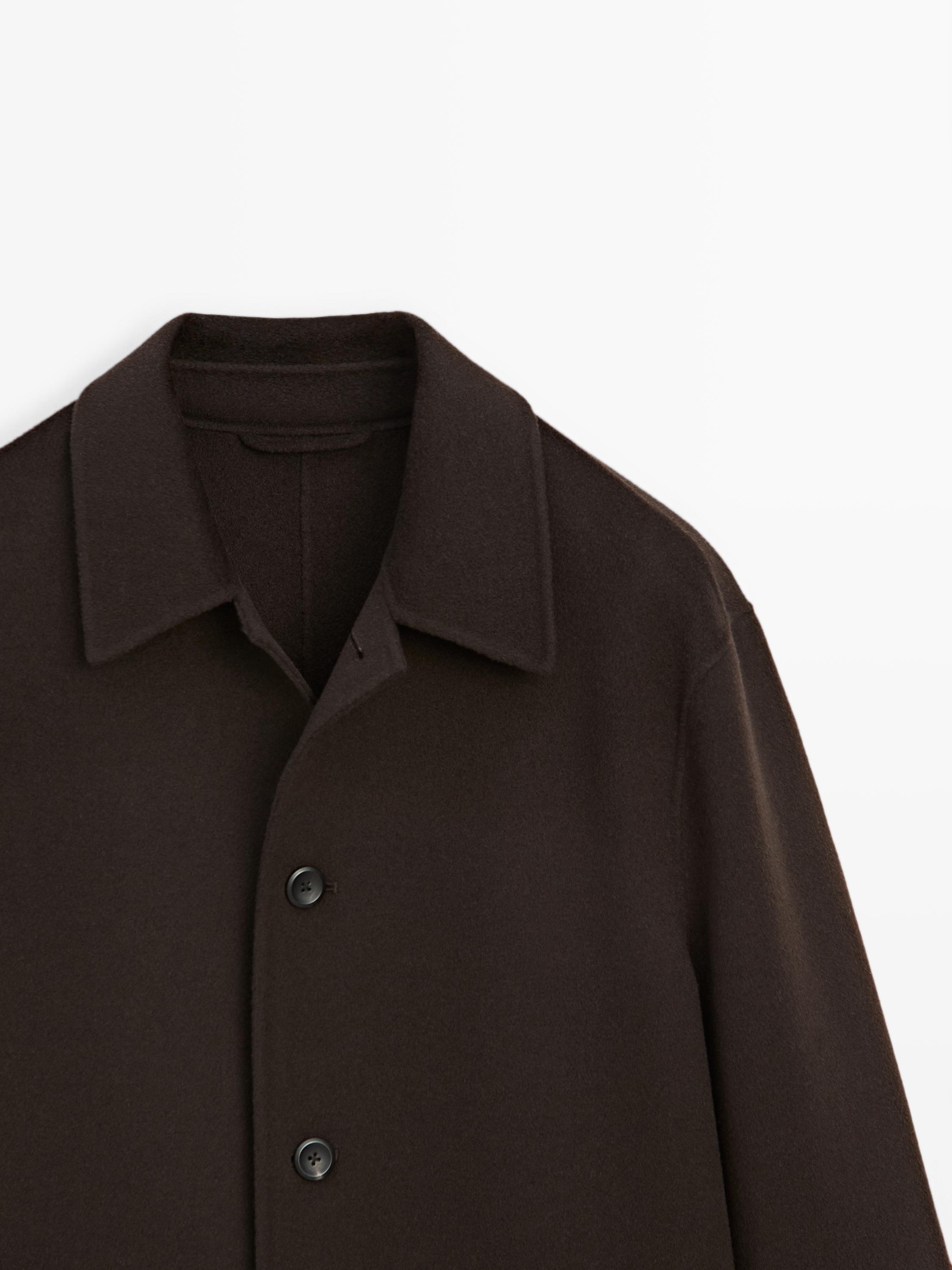 Long wool blend coat