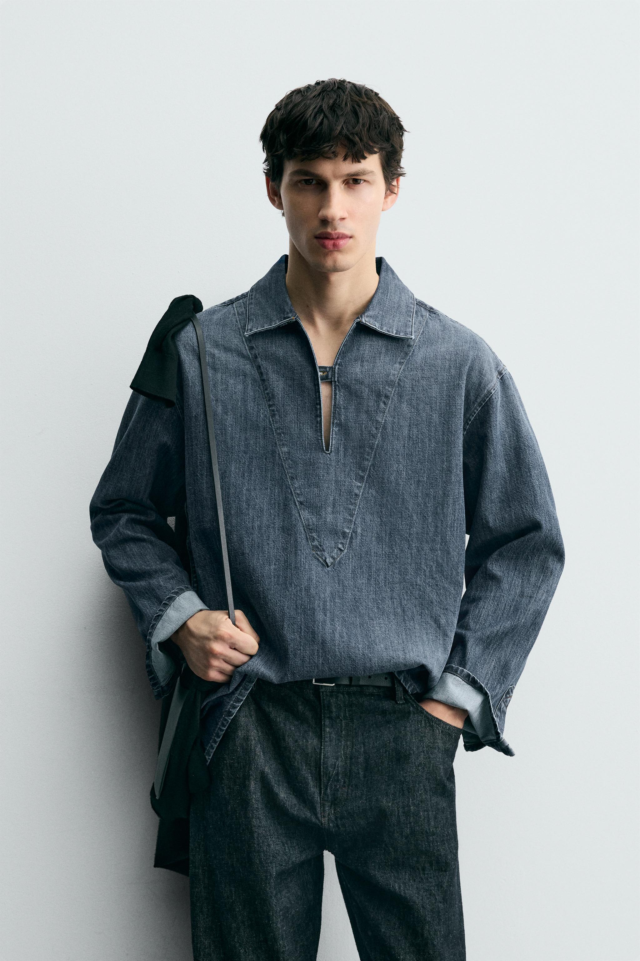 WASHED DENIM OVERSHIRT