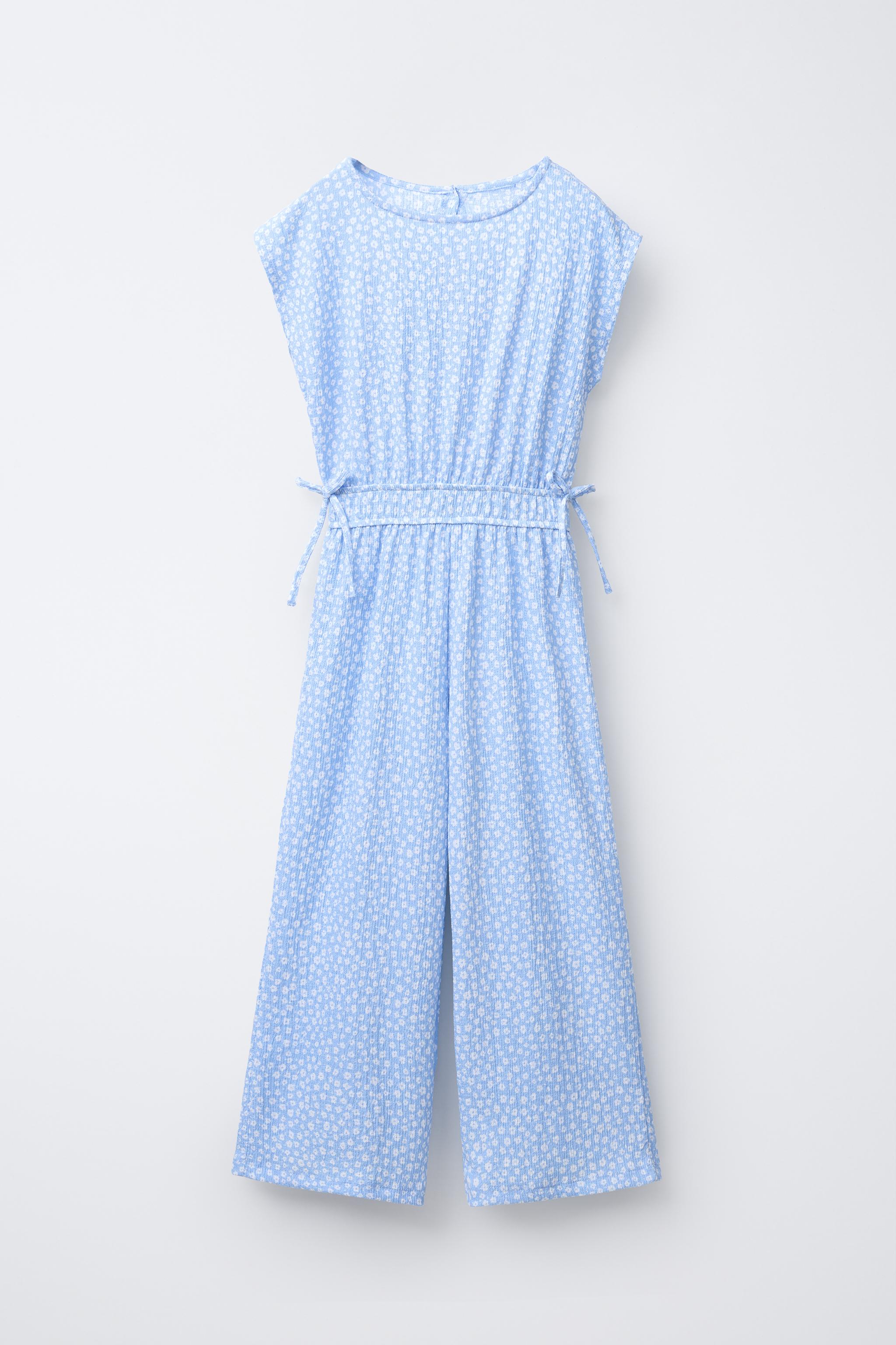 TEXTURED PRINT LONG JUMPSUIT