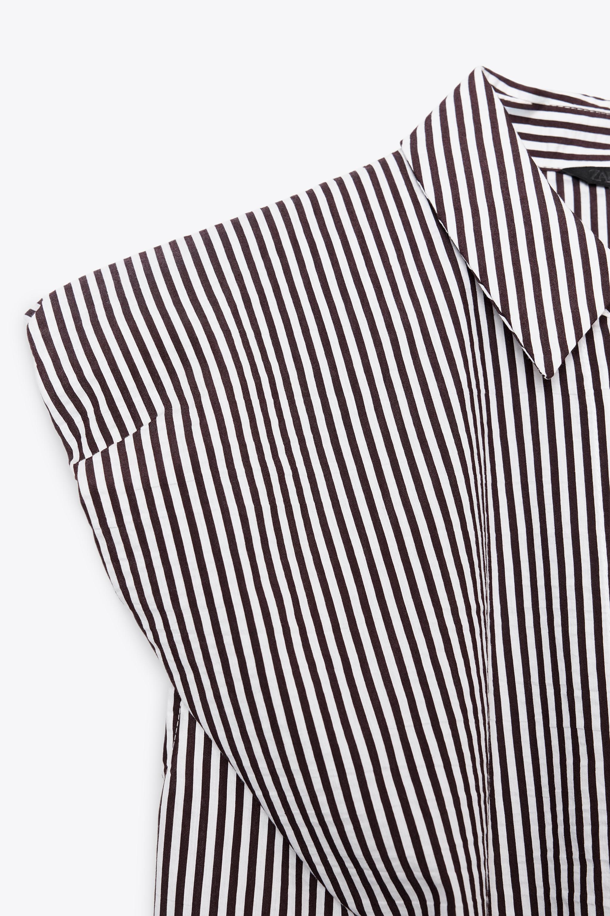 STRIPED SLEEVELESS SHIRT